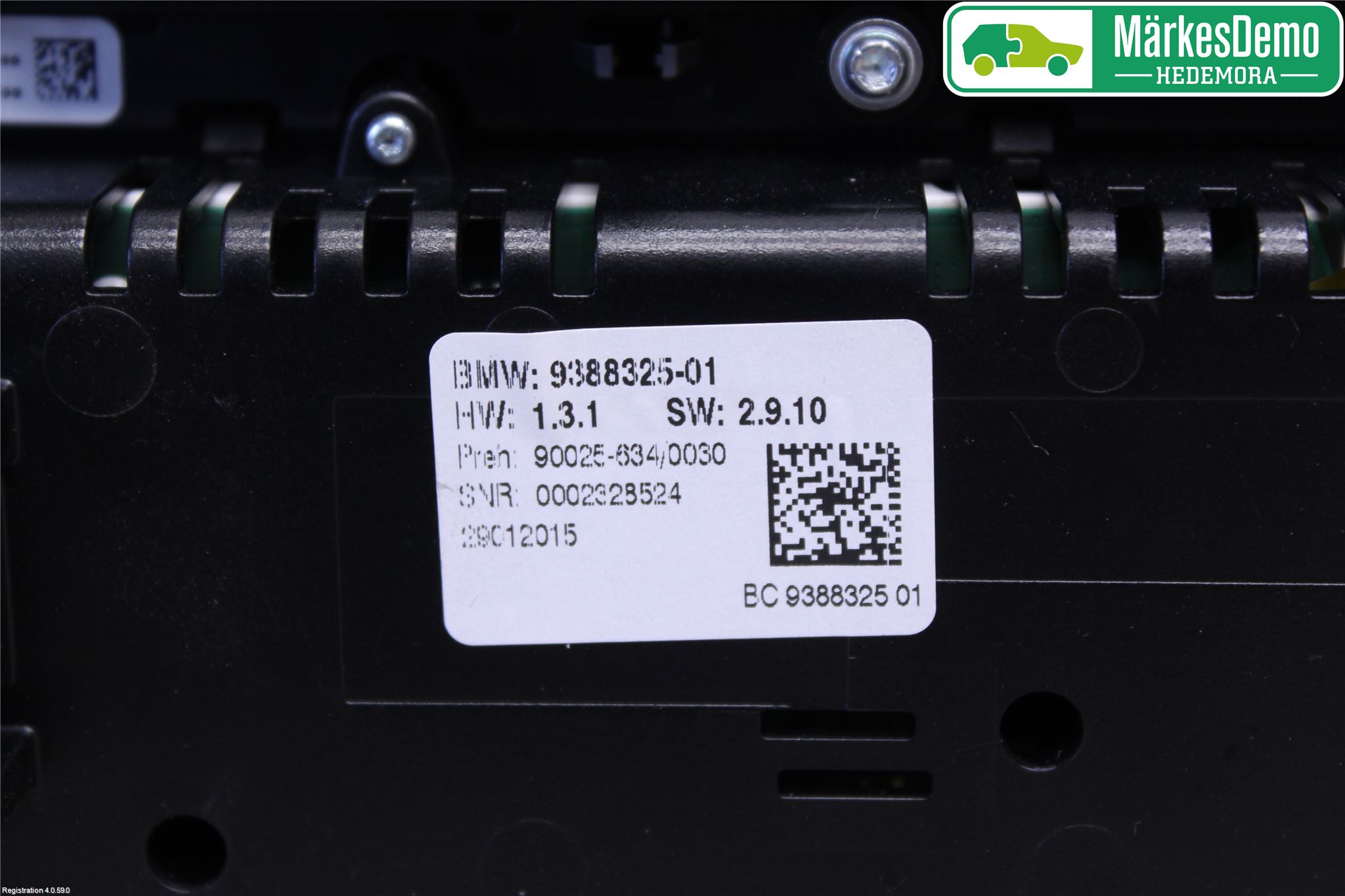 BMW 5 F10/F11/F18 09-17 Varme Ac Betjening-Display
