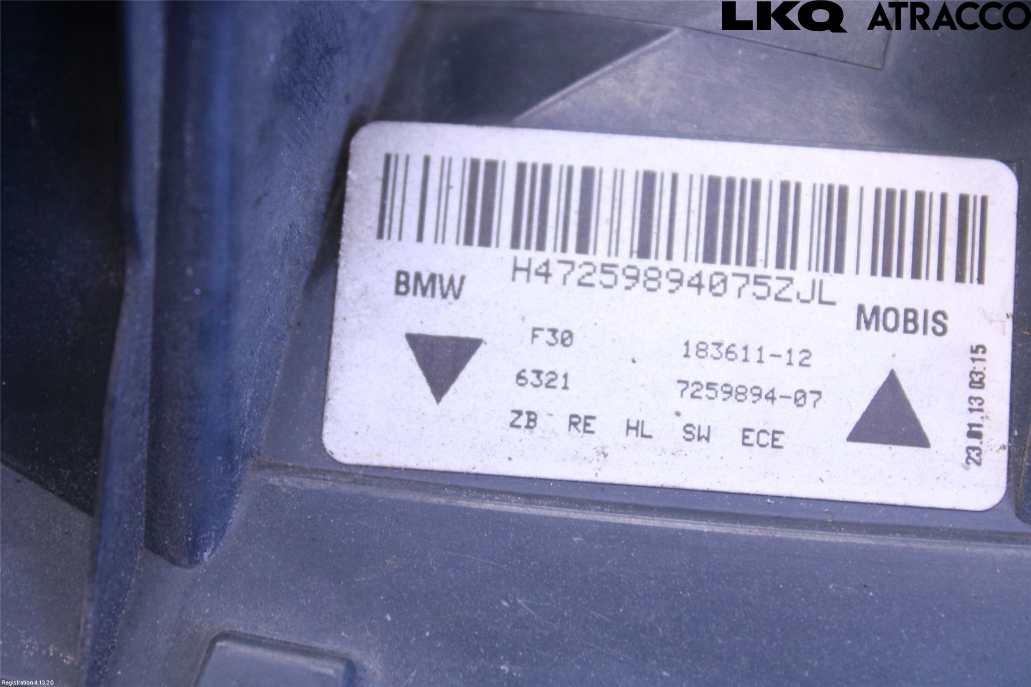 BMW 3 F30/F31/F80 12-19 Baklykt Høyre
