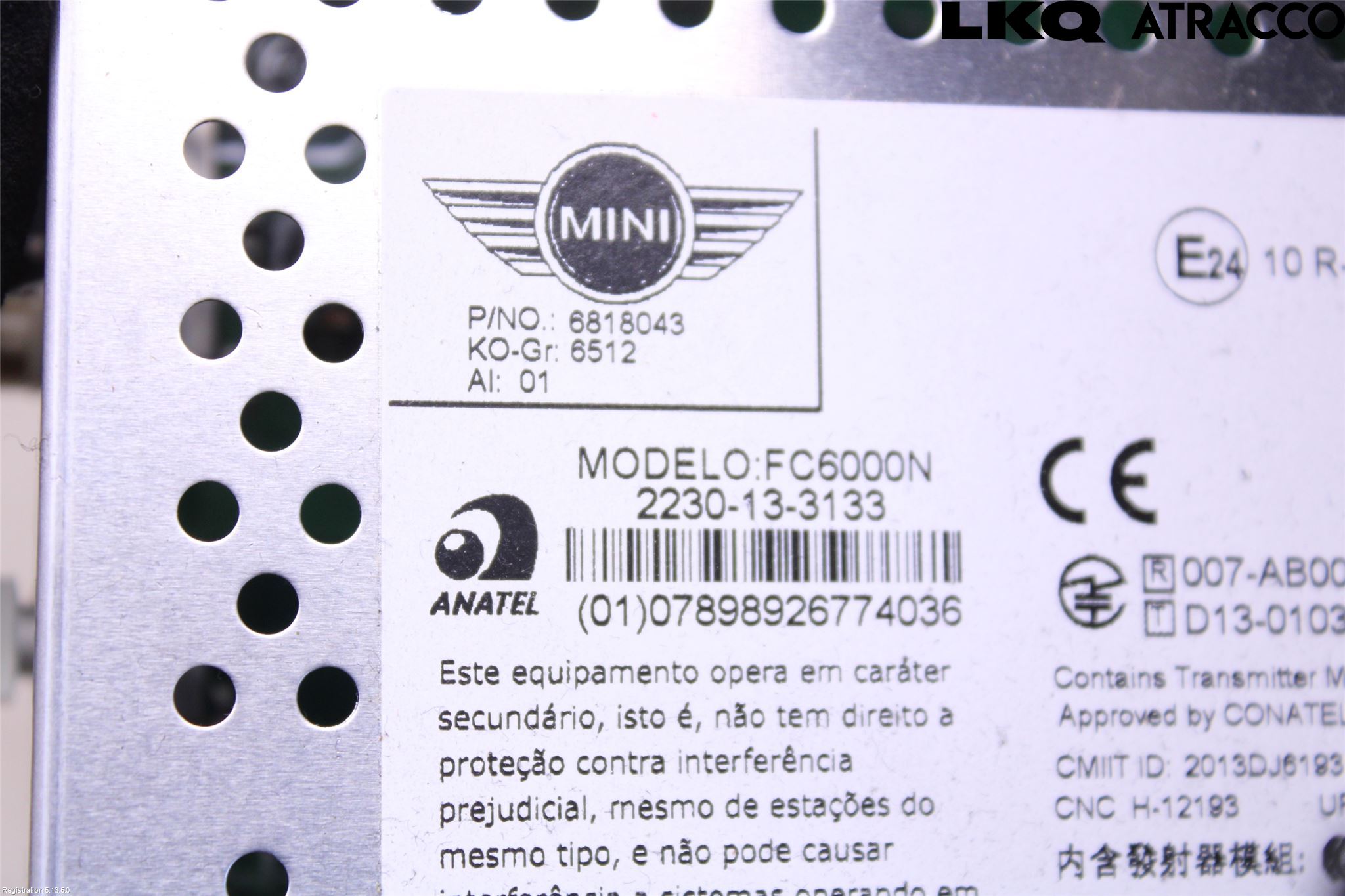 Mini ONE/COOPER 3DR F56 14-24 Stereo Radio Med Cd