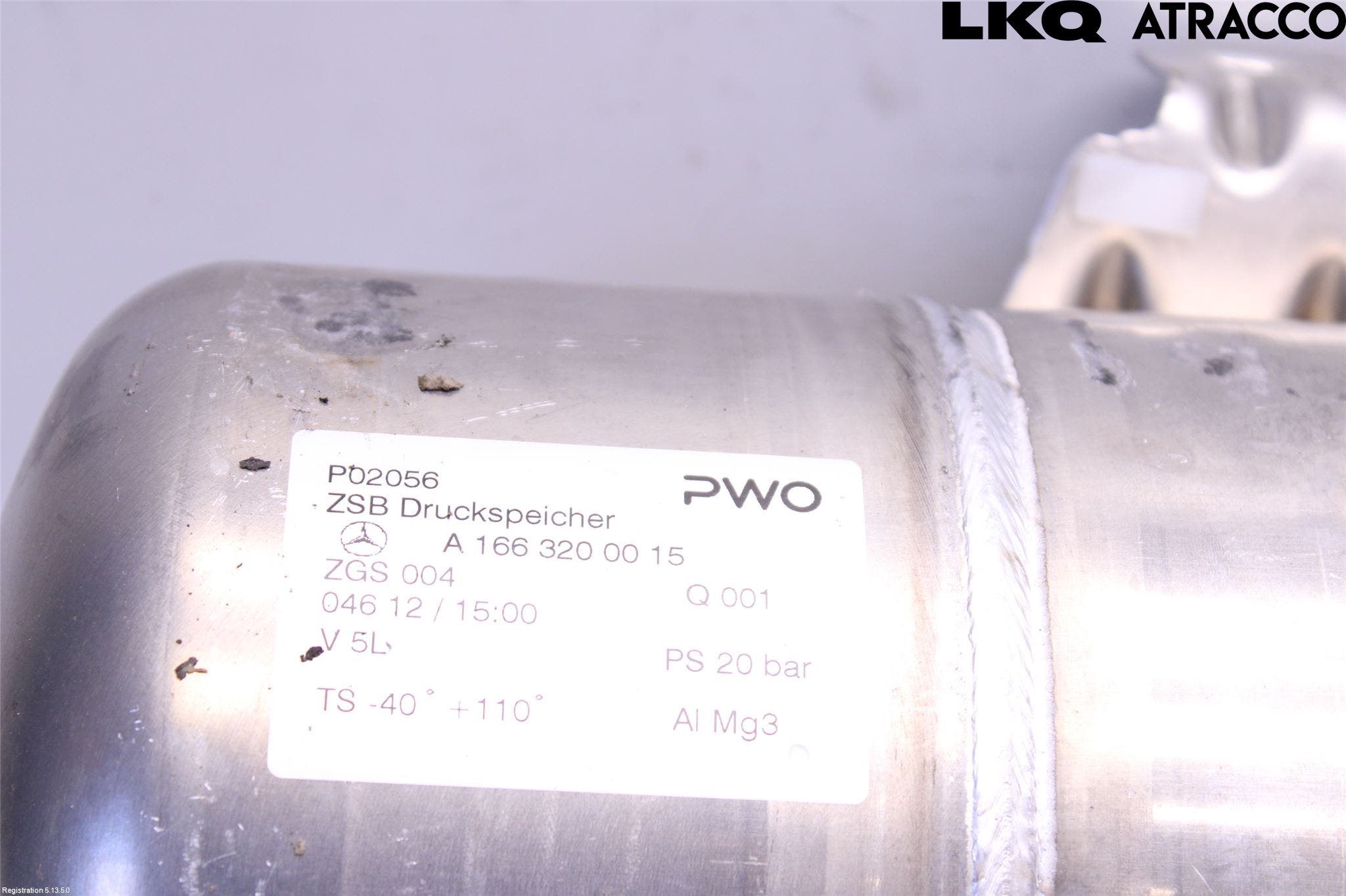 Mercedes-Benz MB ML/GLE-KLASS (W166) 12-18 Nivå/Lufrfrändring Trycktank