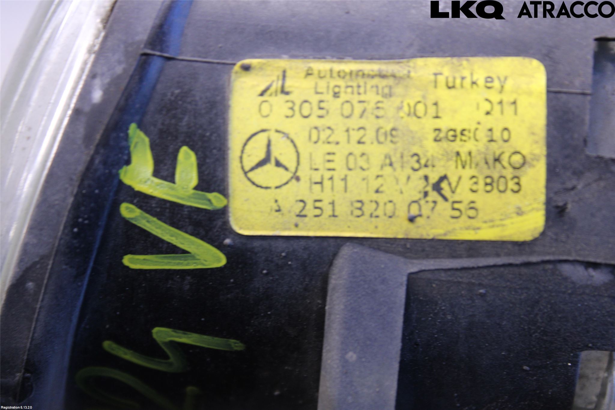 Mercedes-Benz MB C-KLASS (W204) 07-15 Frontlykt-Kurve-Tåkelys