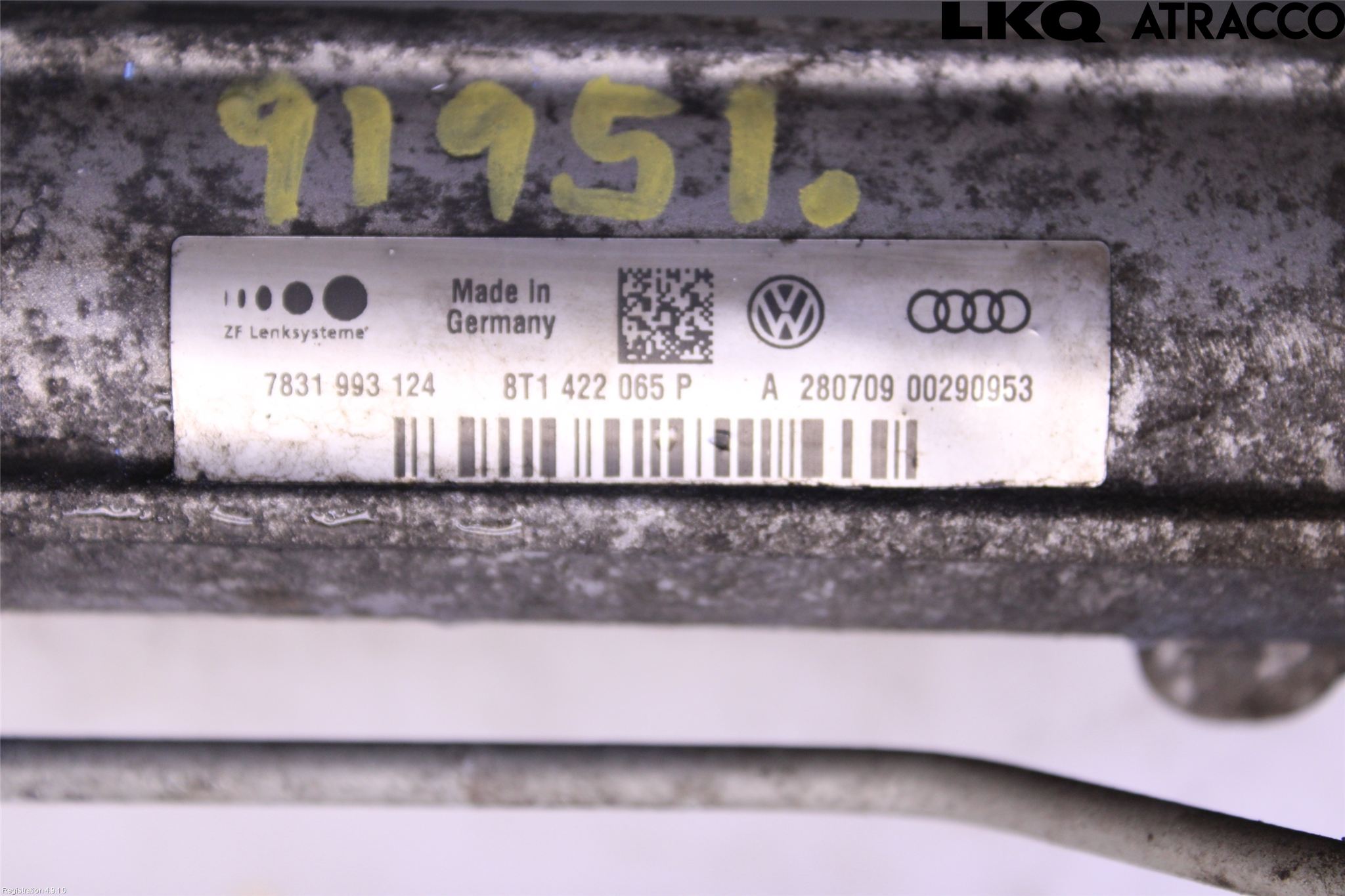 Audi A5 07-16 Servo Snekke - Tannstang