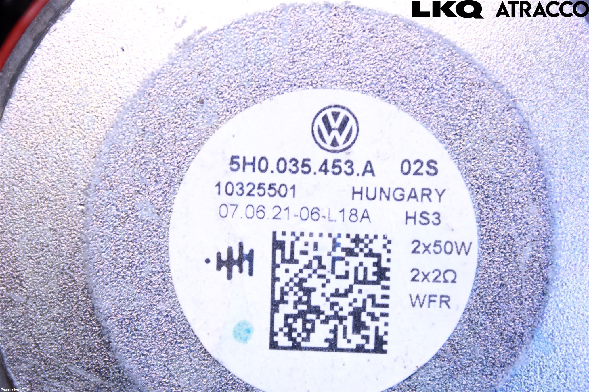 Volkswagen VW GOLF / E-GOLF VIII 20- Innr Høyttaler