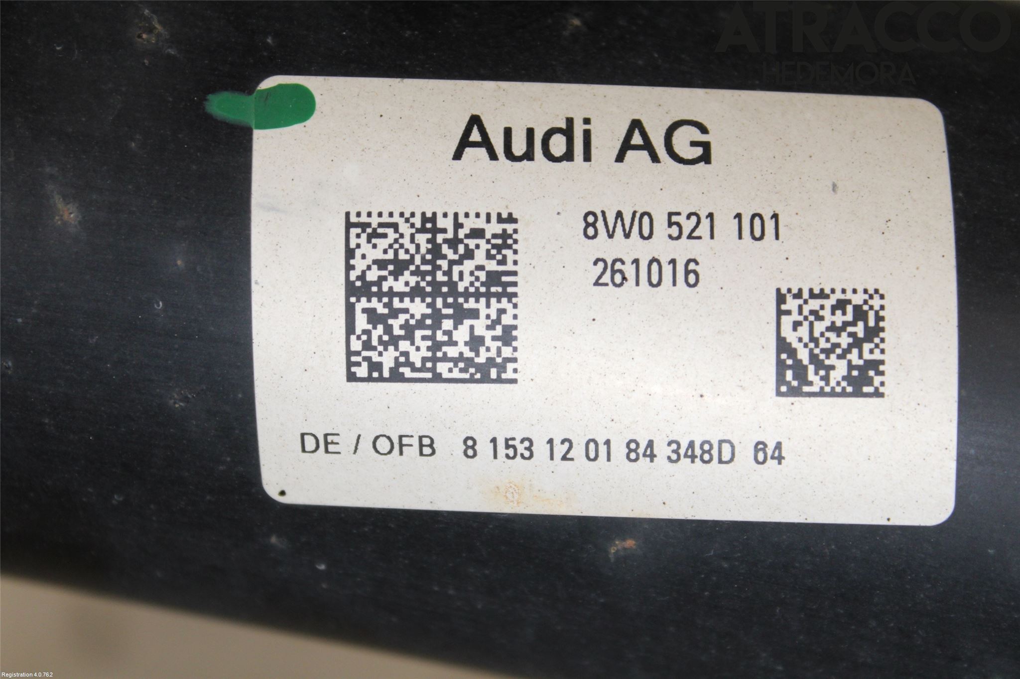 Audi A4/S4 B9 16-19 Mellomaksel Kompl