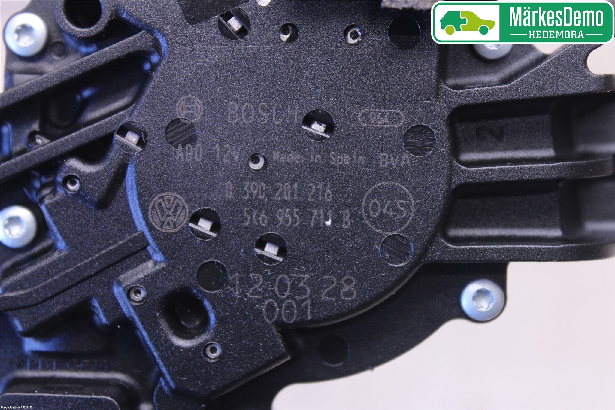 Volkswagen VW GOLF VI 09-13 Viskermotor Bakluke