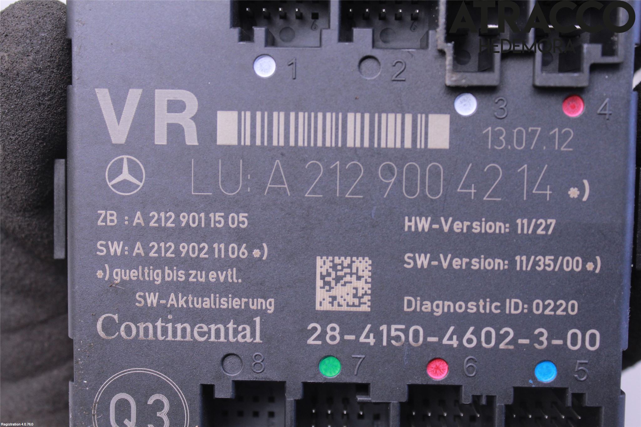 Mercedes-Benz MB GLK-KLASS (X204) 08-16 Styreenhet Dør