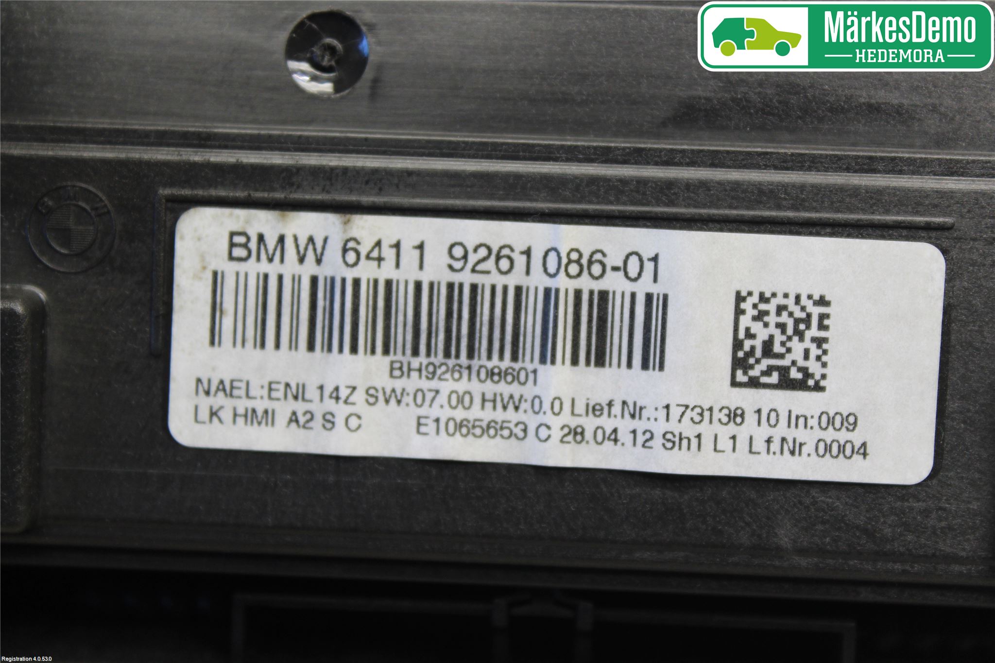 BMW 3 F30/F31/F80 12-19 Varme Ac Betjening-Display