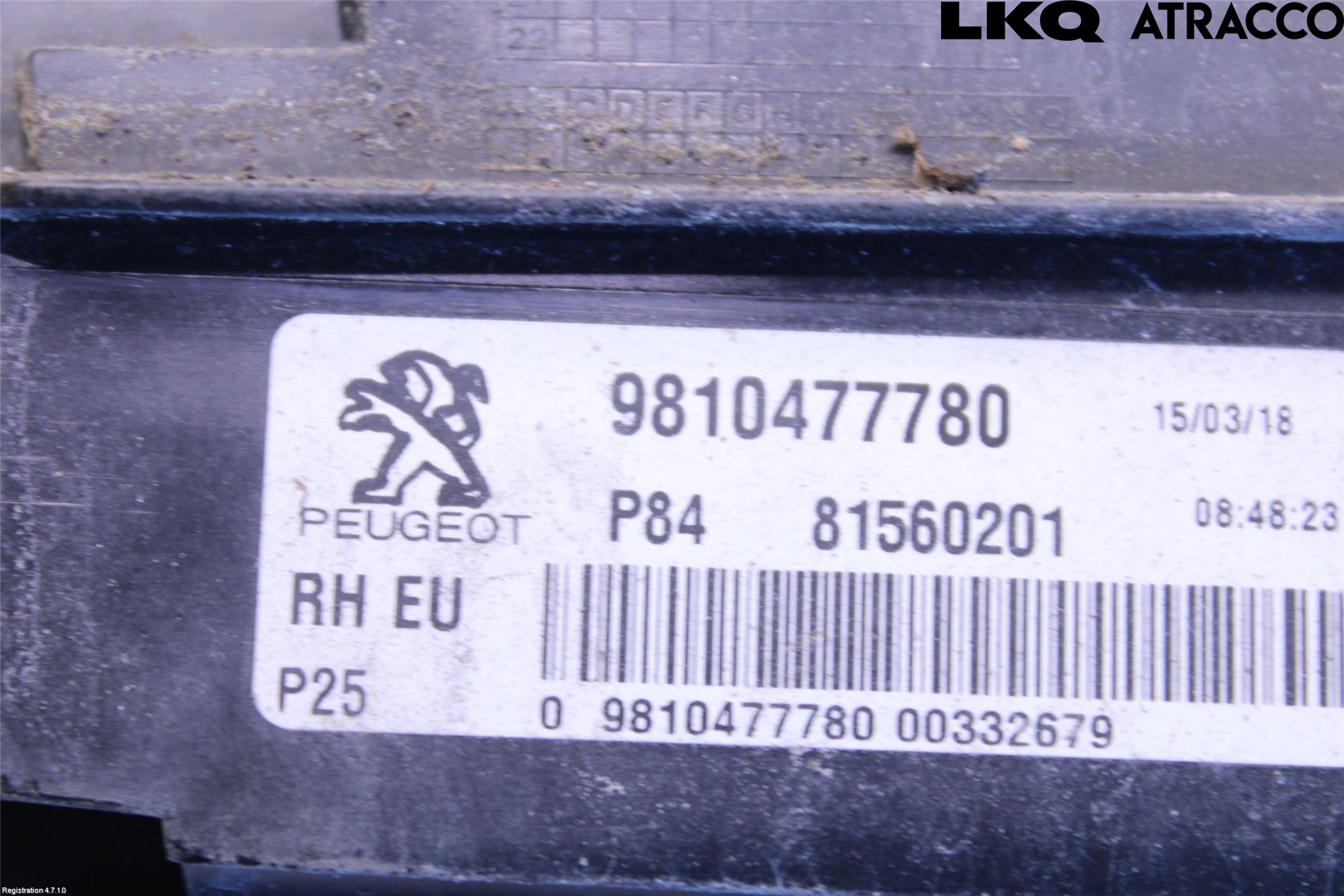 Peugeot 3008 17-24 Baklykt Høyre  På Luke(Indre)