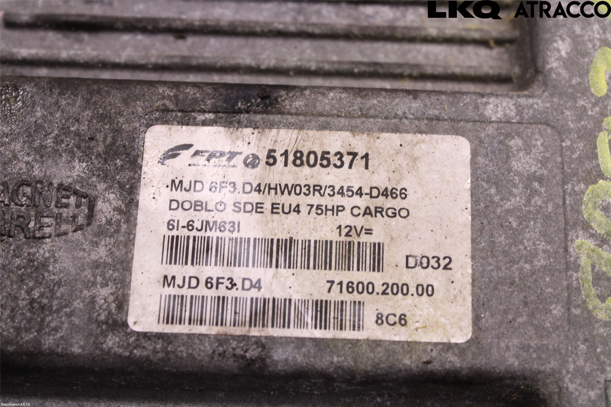 Fiat DOBLO CARGO Styreenhet Dieselpumpe