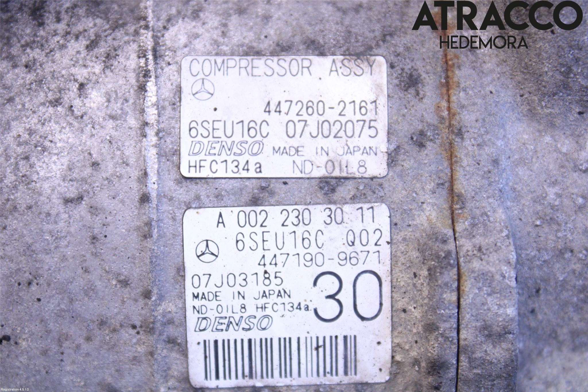 Mercedes-Benz MB C-KLASS (W204) 07-15 Varme Ac Kompressor