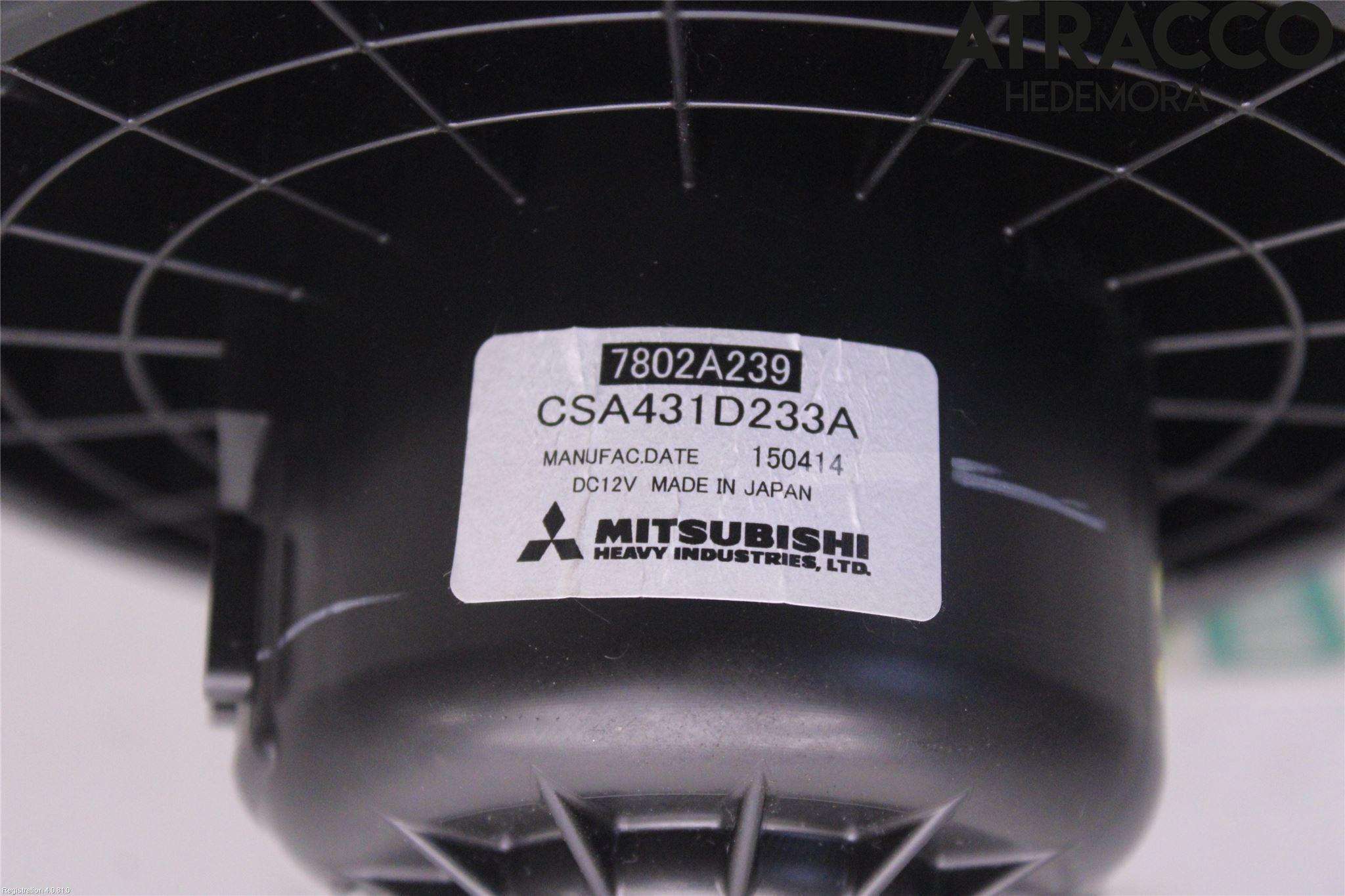 Mitsubishi ASX 10-22 Varme Ac Varmeapparatvifte