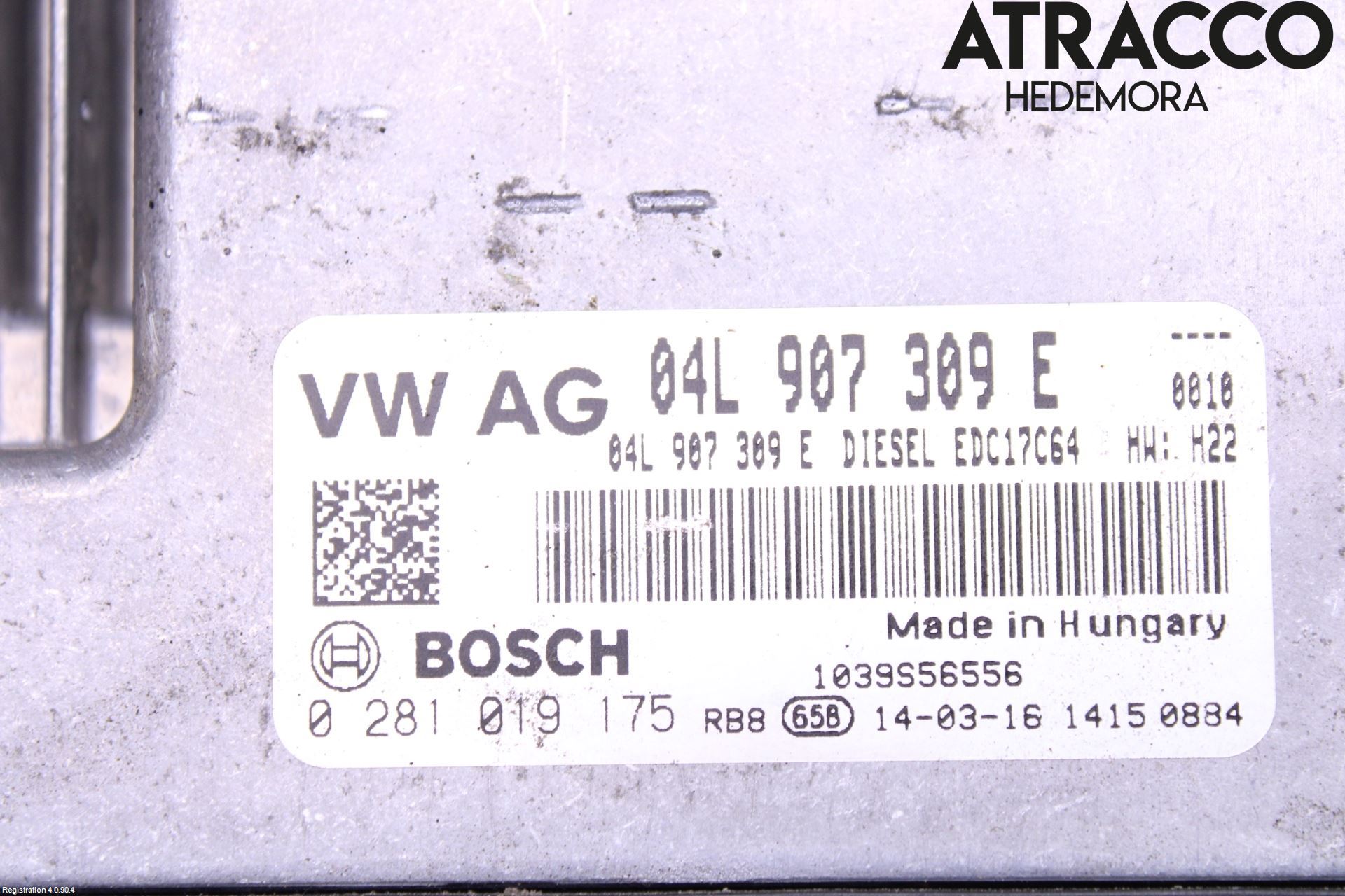 Volkswagen VW GOLF / E-GOLF VII 13-20 Styreenhet Dieselpumpe