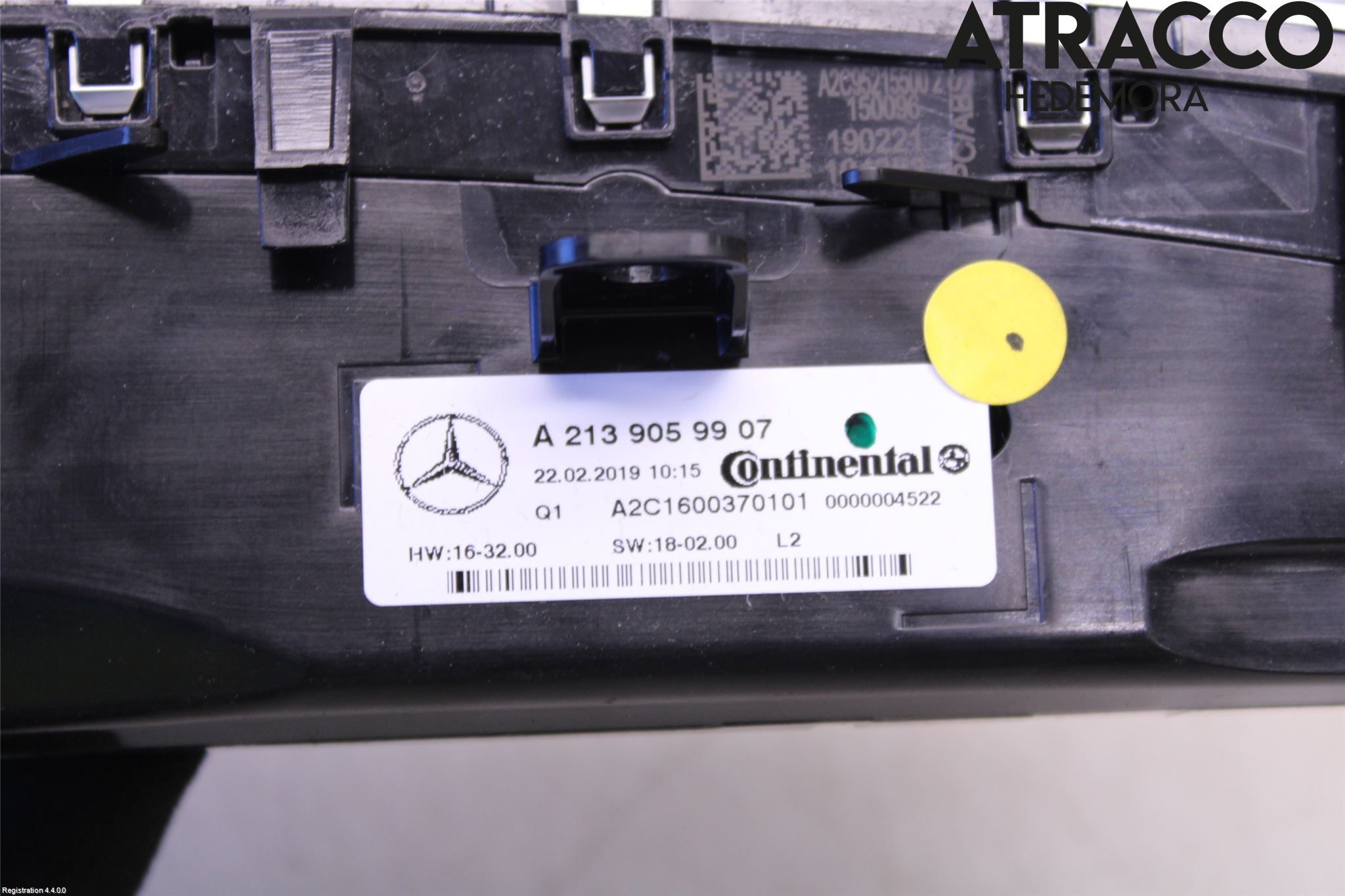 Mercedes-Benz MB E-KLASS (W213) 16-23 Varme Ac Betjening-Display