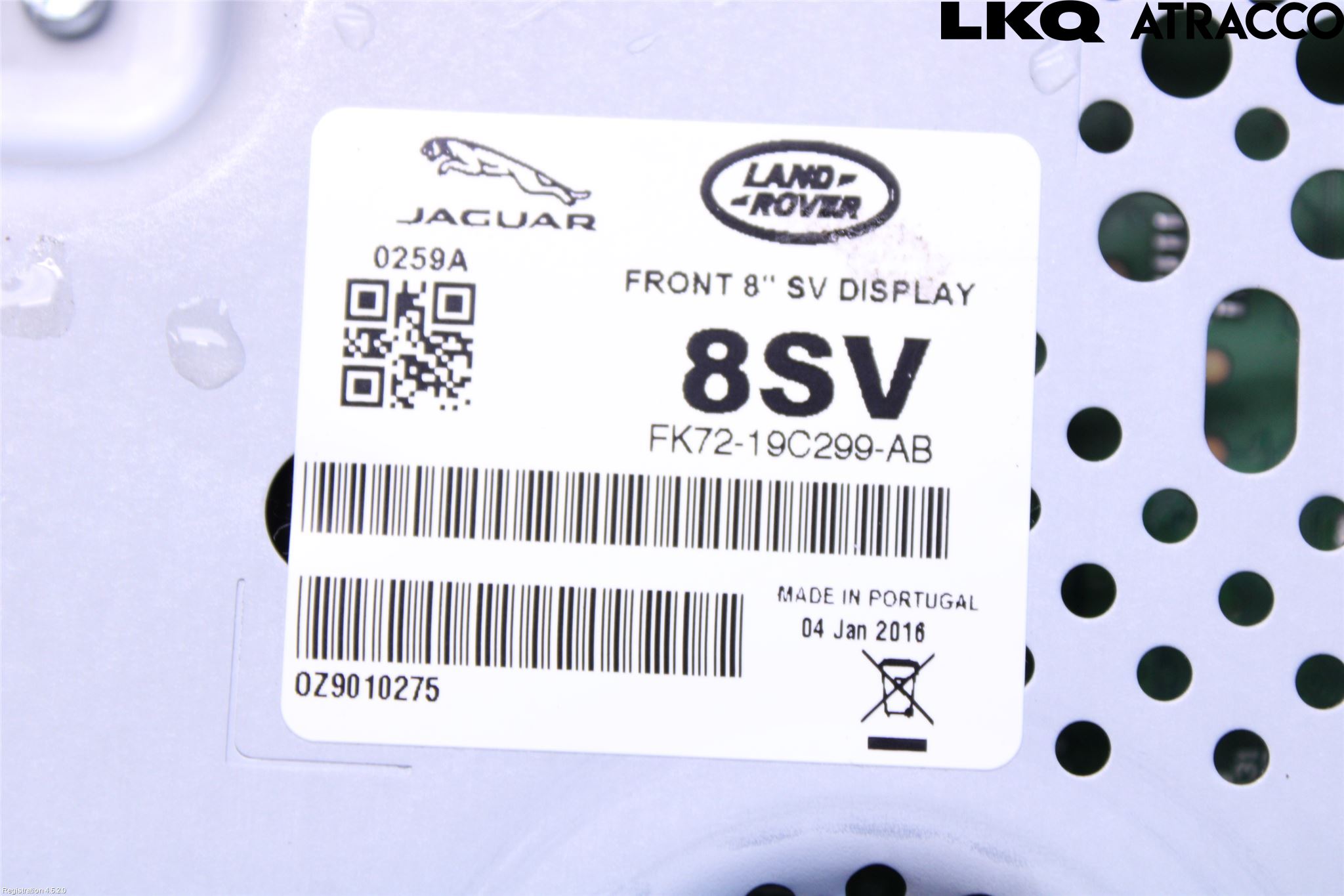 Jaguar XE (X760) 15-24 Multifunktionsdisplay