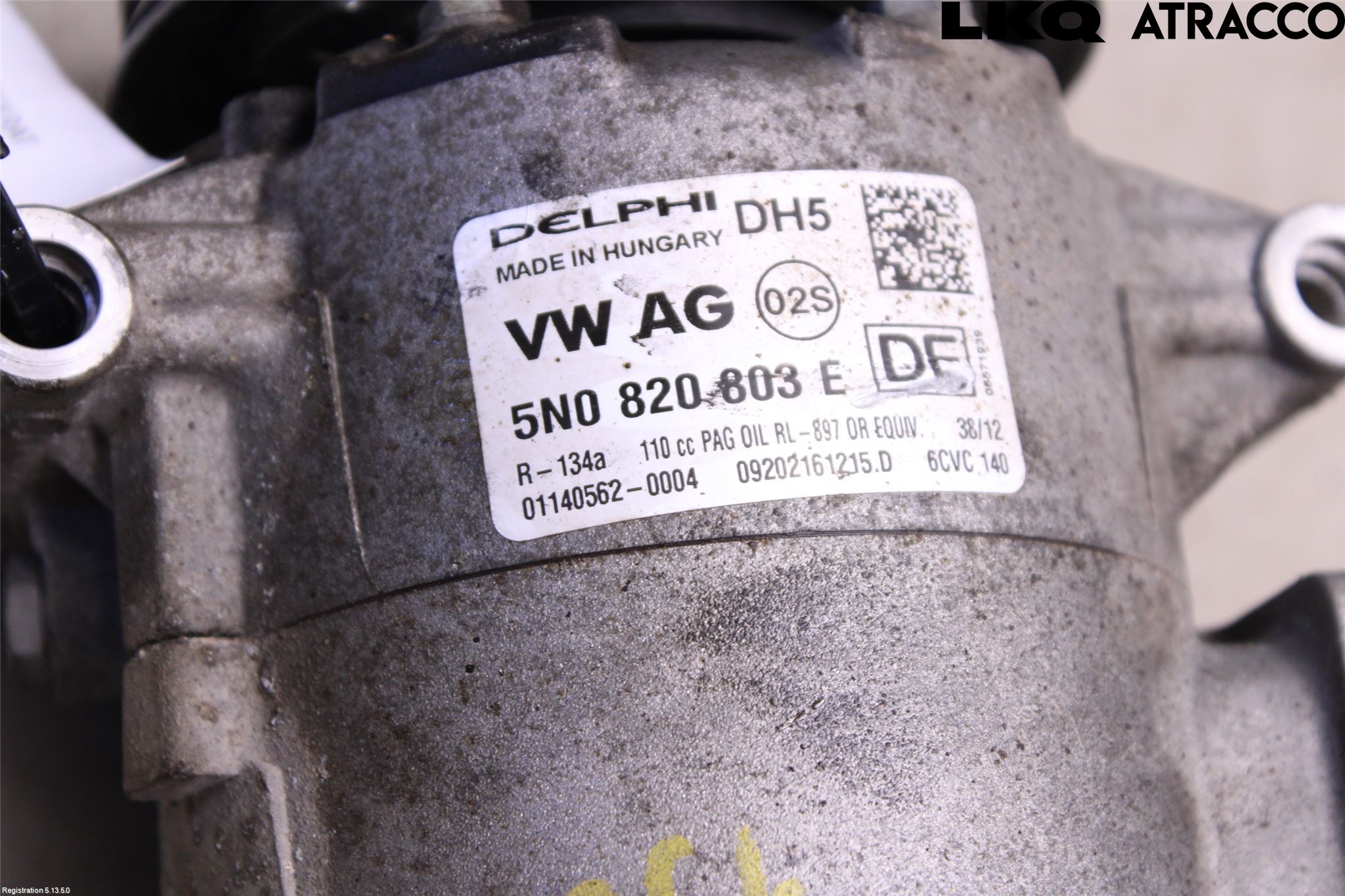 Volkswagen VW PASSAT 11-14 Varme Ac Kompressor