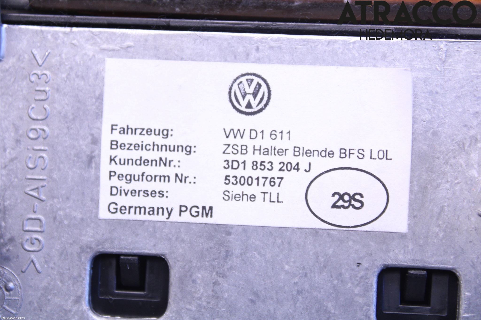 Volkswagen VW PHAETON Dashbord Kanal - Dyse