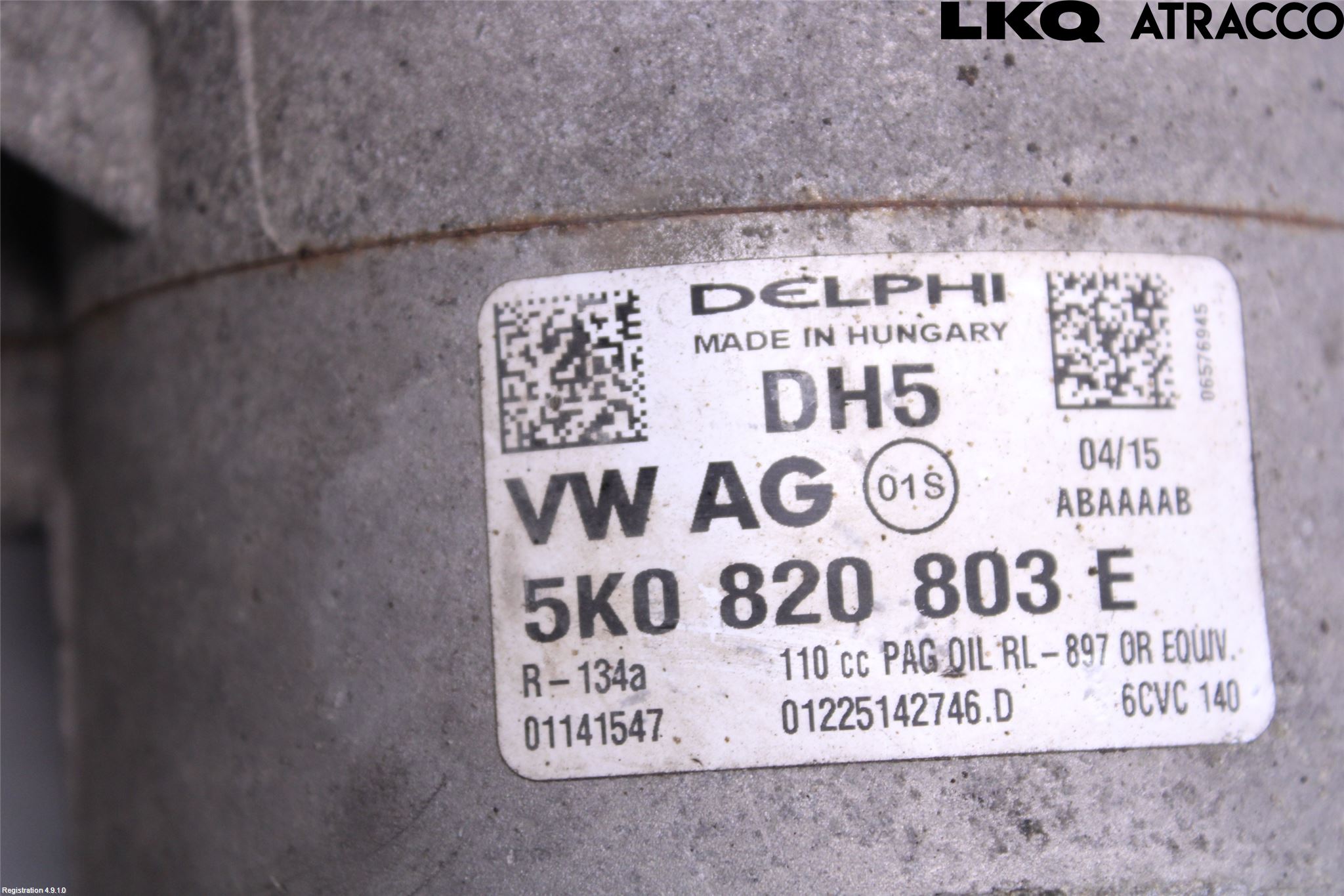 Volkswagen VW PASSAT 11-14 Varme Ac Kompressor