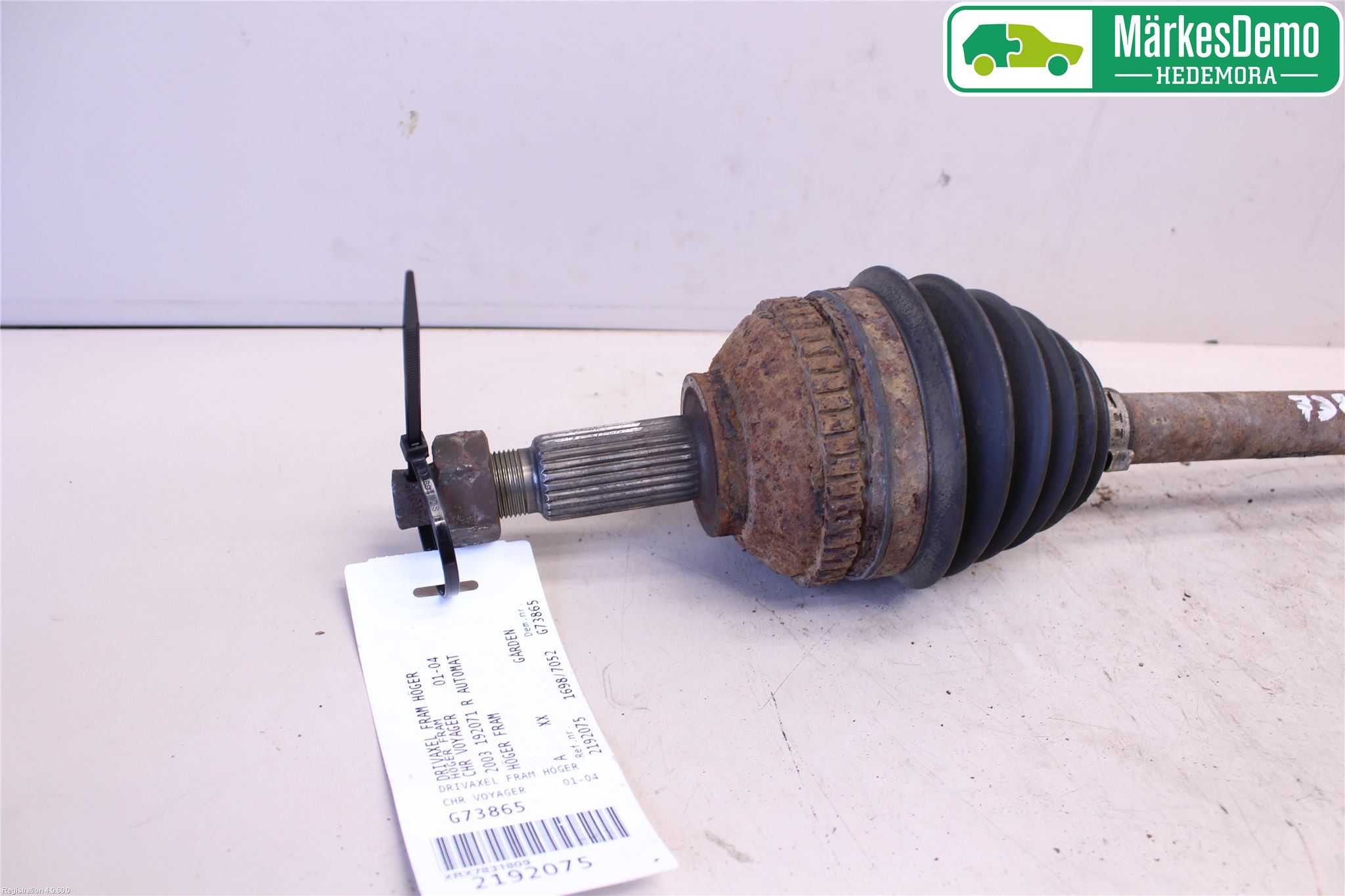 Chrysler CHR VOYAGER     04-07 Drivaksel Foran Kompl Høyre