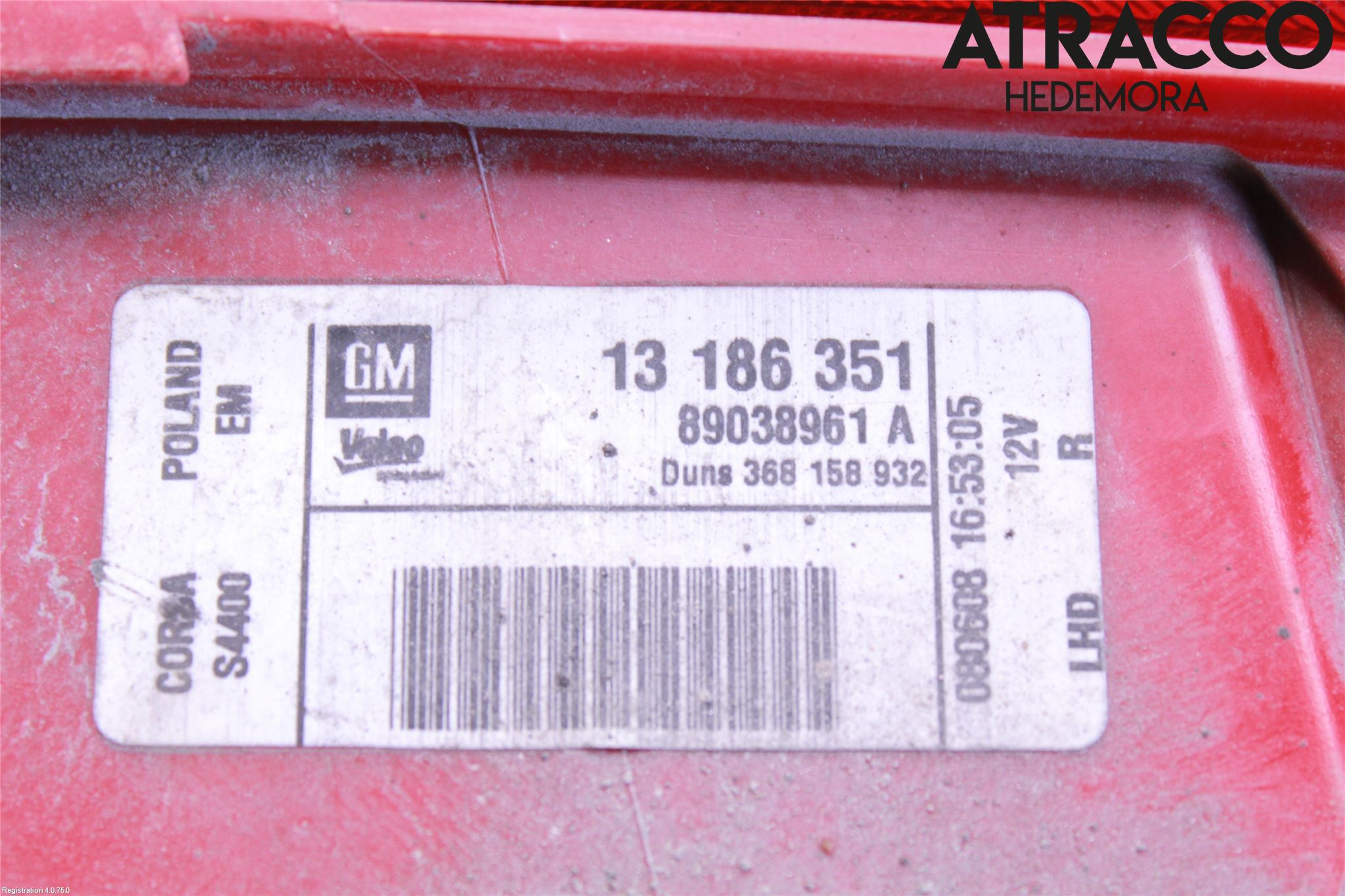 Opel CORSA D 07-14 Baklykt Høyre