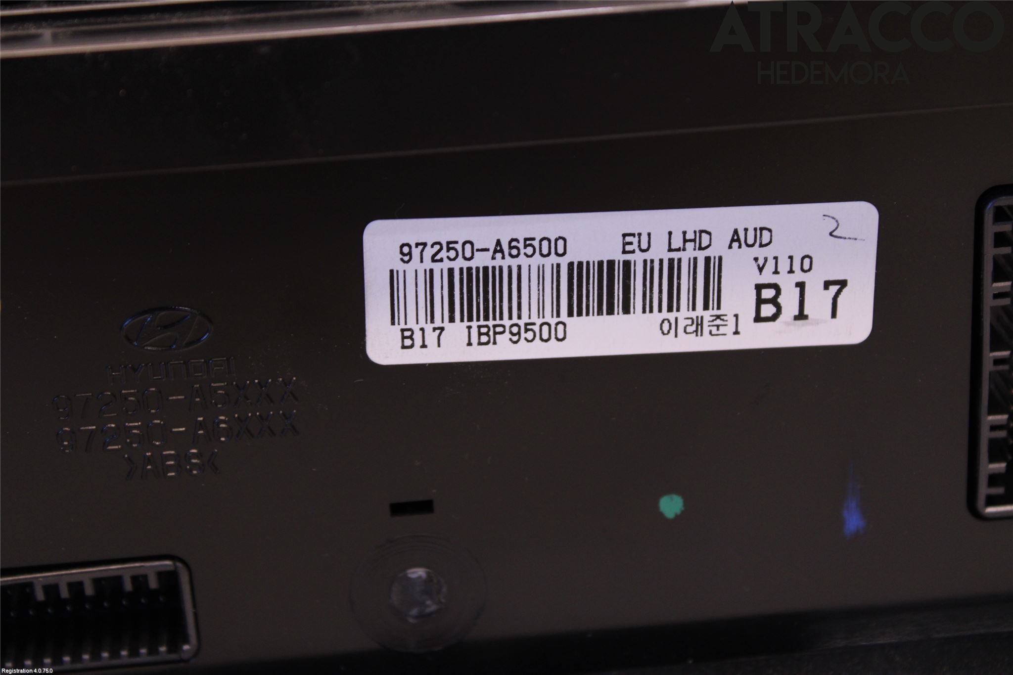 Hyundai i30 GD 13-17 Varme Ac Betjening-Display