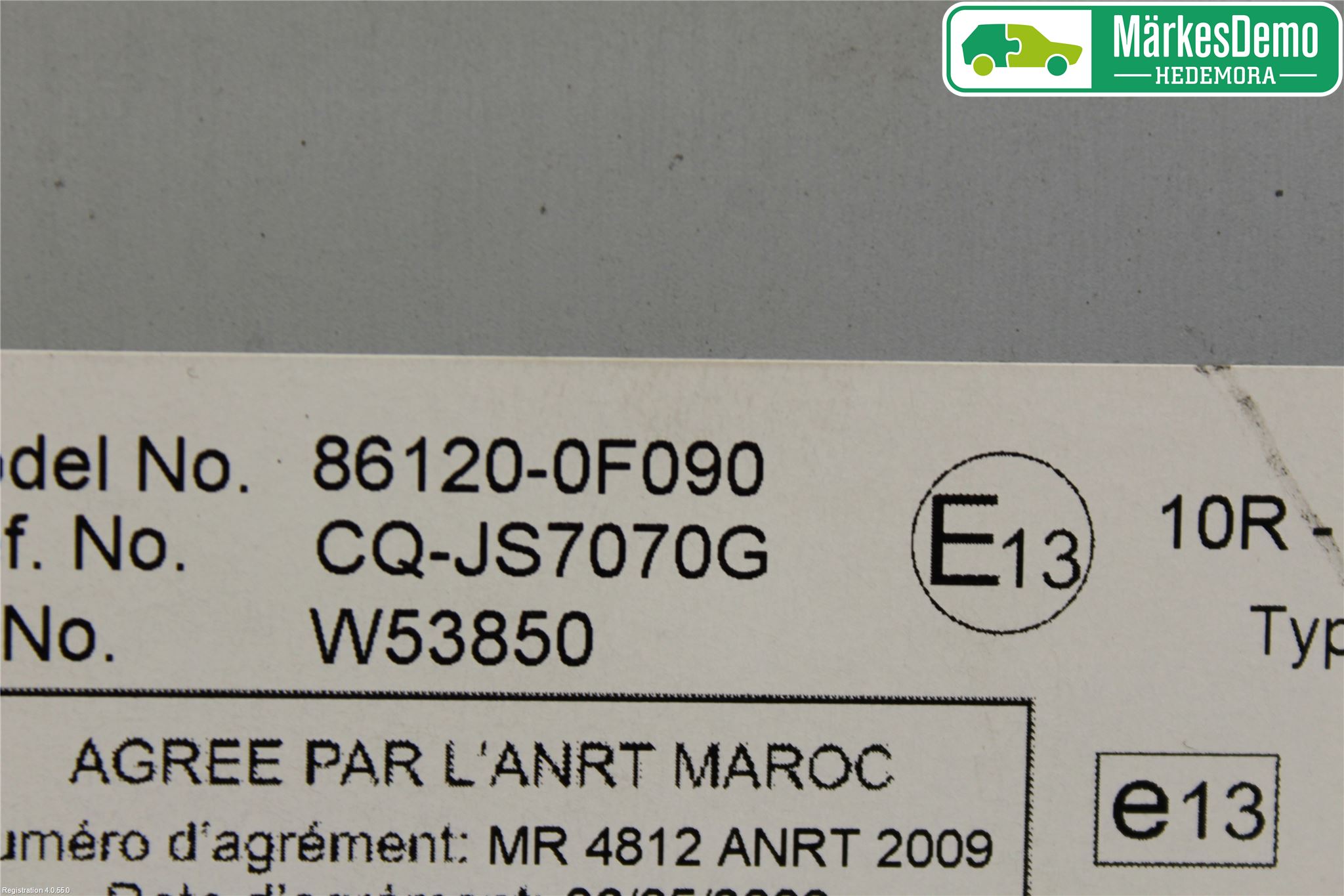 Toyota VERSO 09-18 Stereo Radio Med Cd