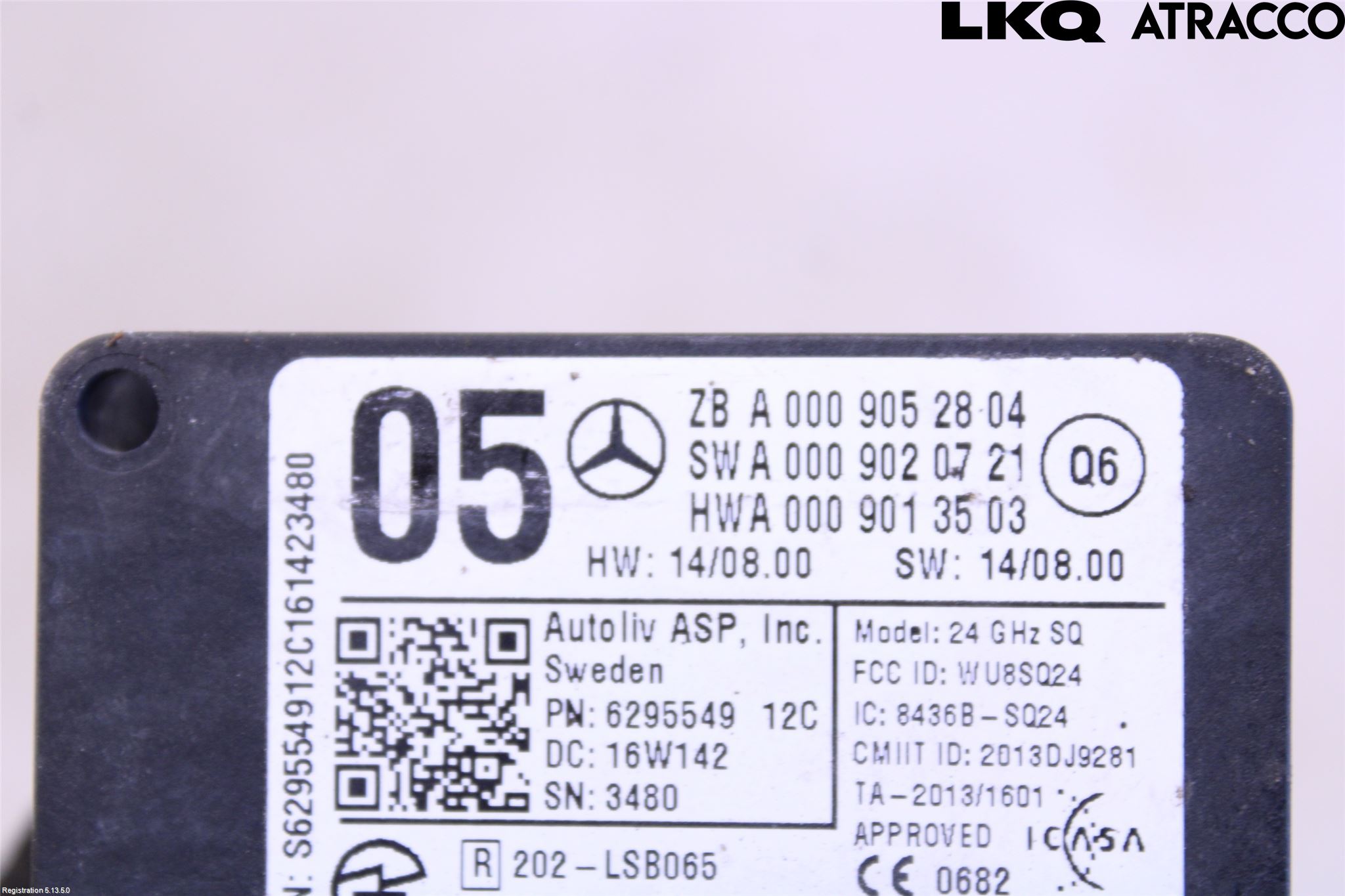 Mercedes-Benz MB E-KLASS (W212) 09-16 Sensor Kollisjonsbeskyttelse