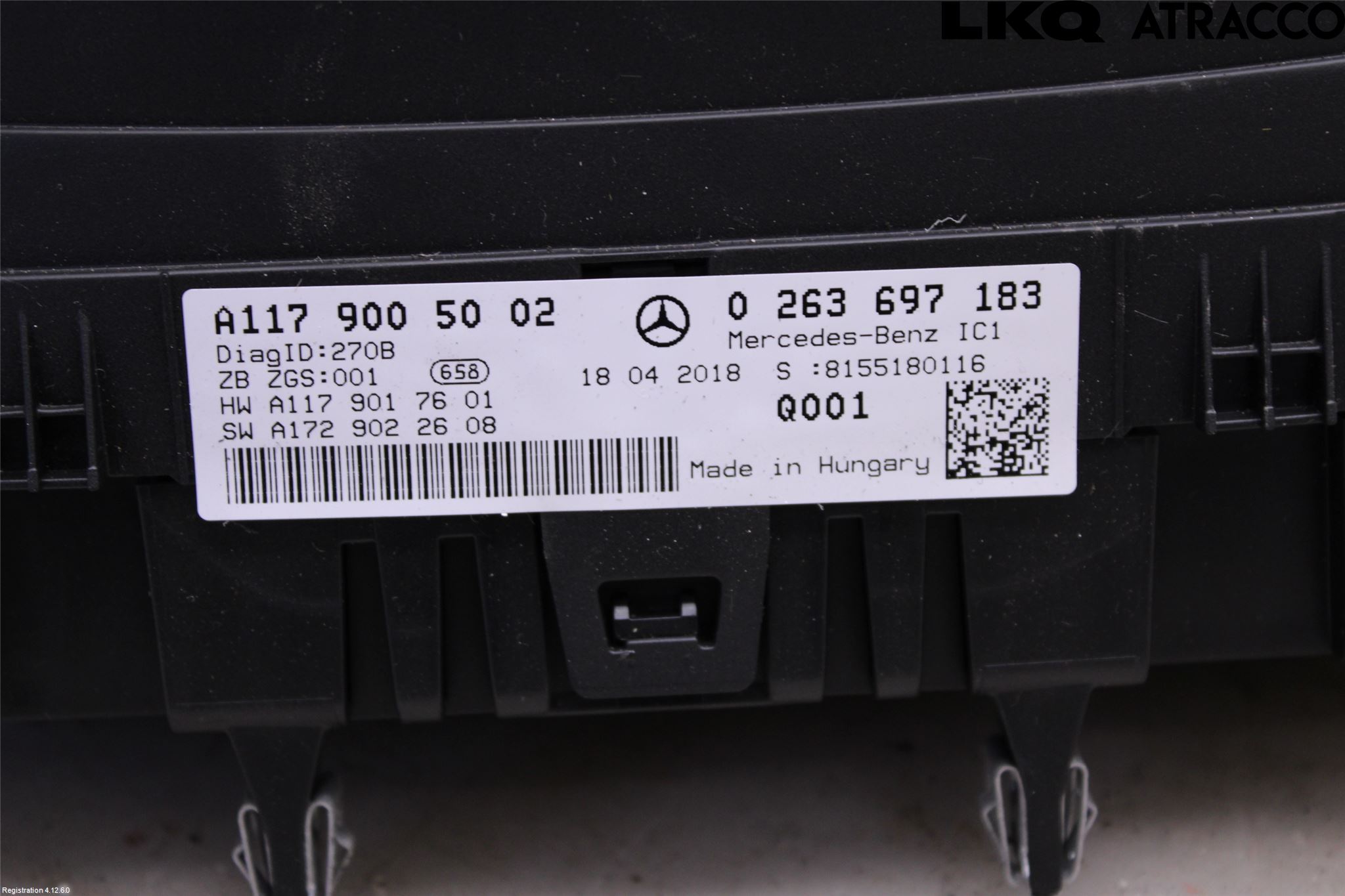 Mercedes-Benz MB CLA-KLASS (C117/X117) 13-19 Instr Kombinert