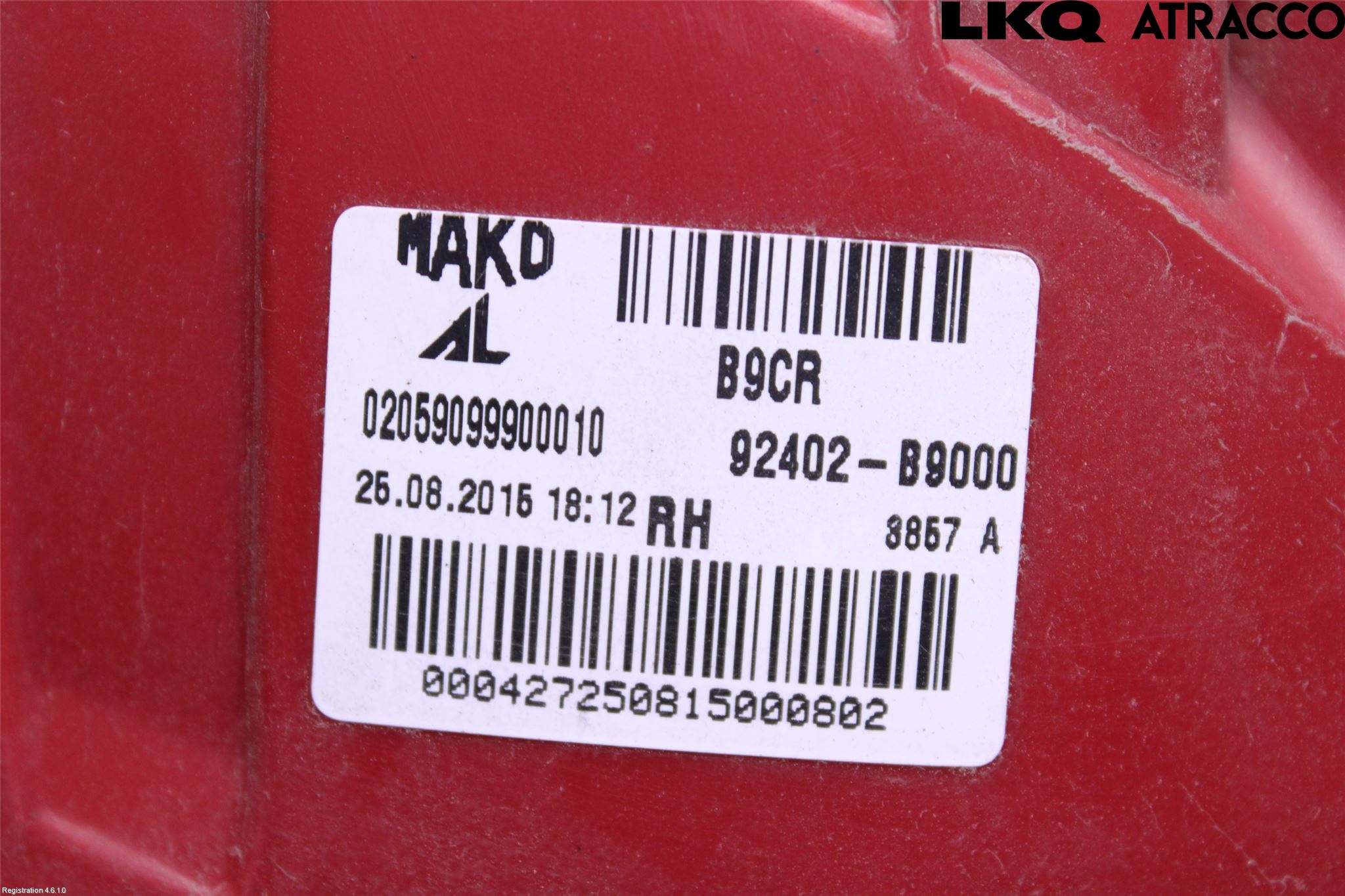 Hyundai i10 BA 14-16 Baklykt Høyre