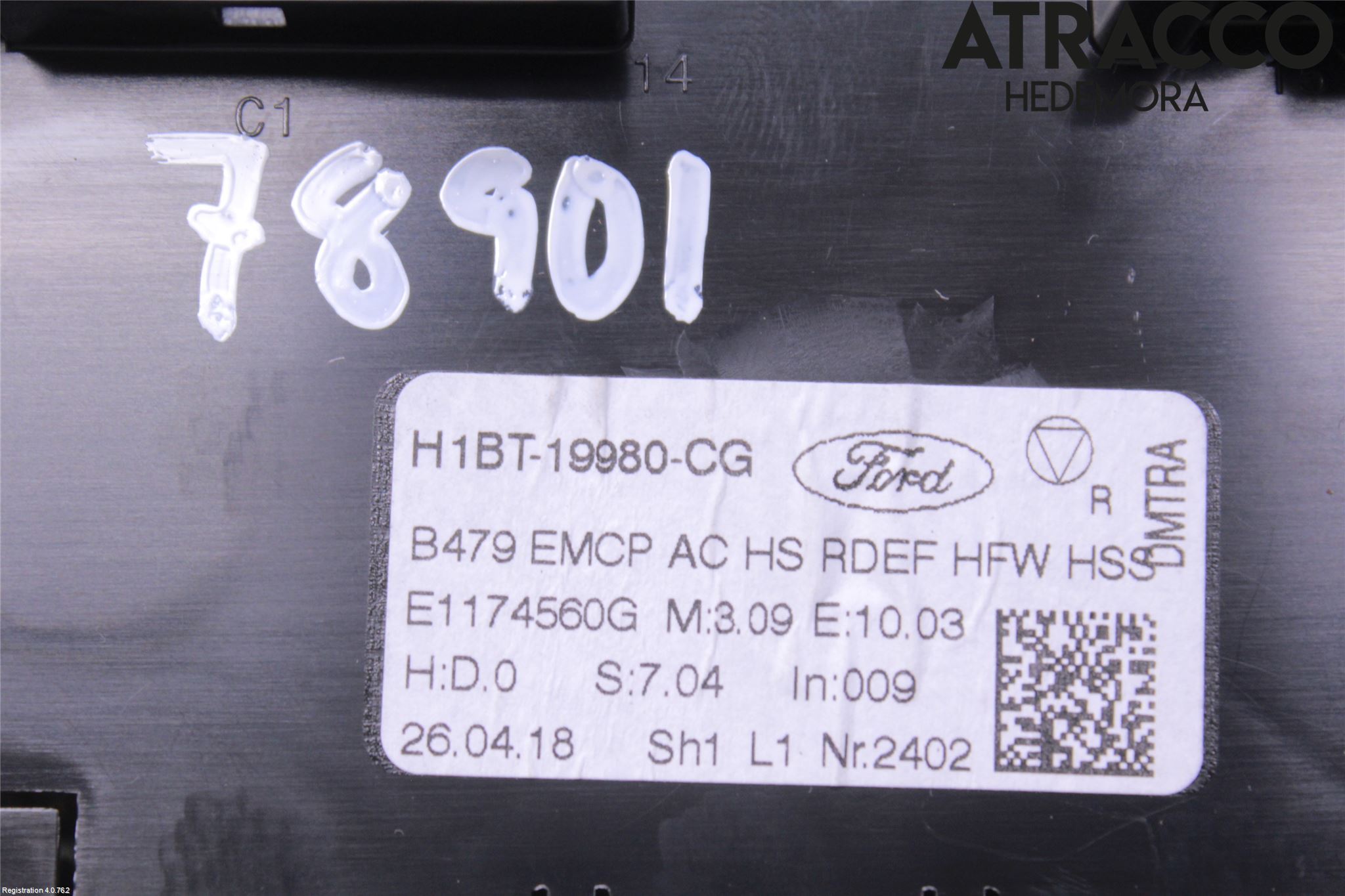 Ford FIESTA (VII) 18-23 Varme Ac Betjening-Display