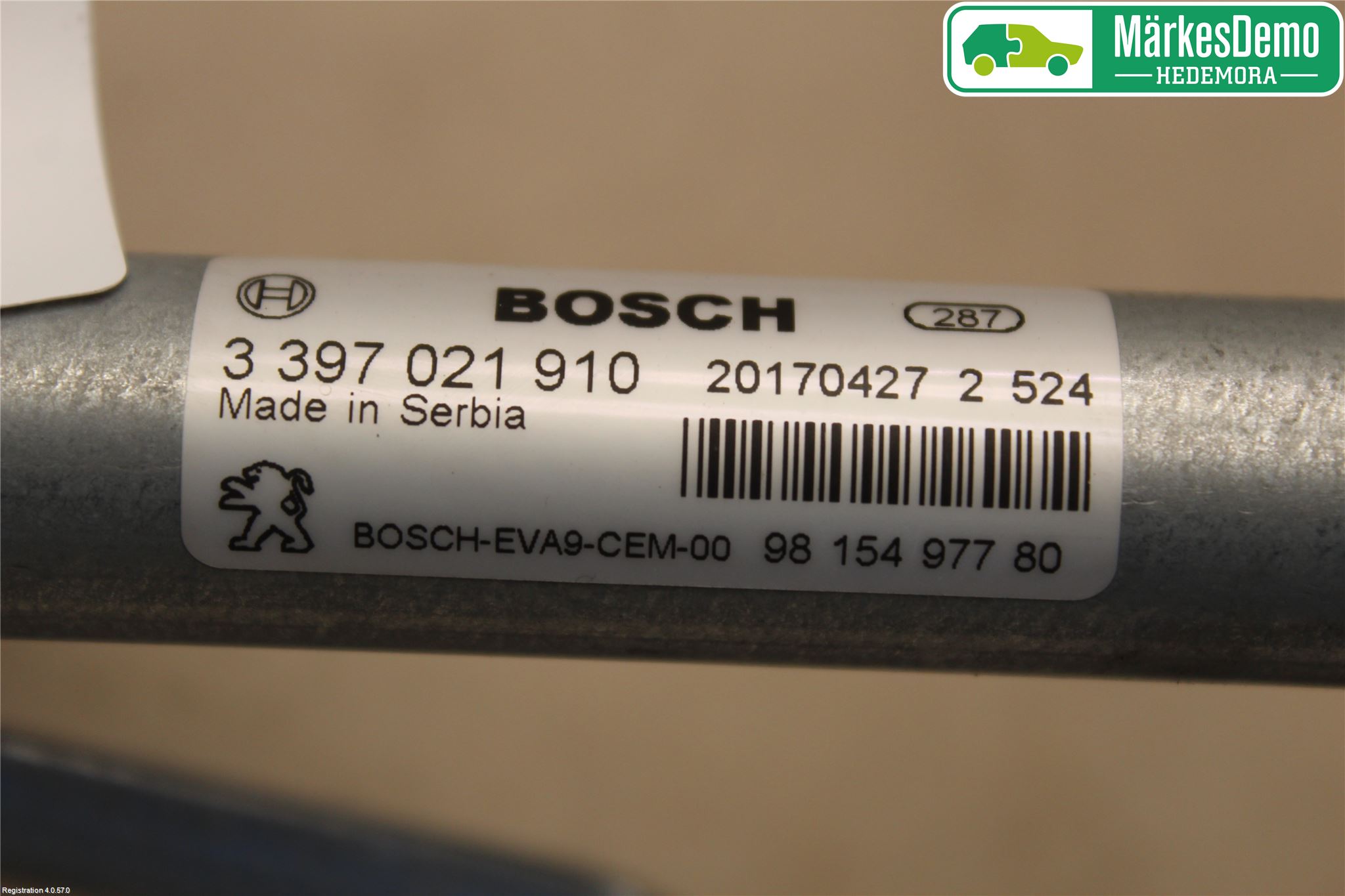 Peugeot PEUGOT 208 16-19 Viskeroverføring Frontrute