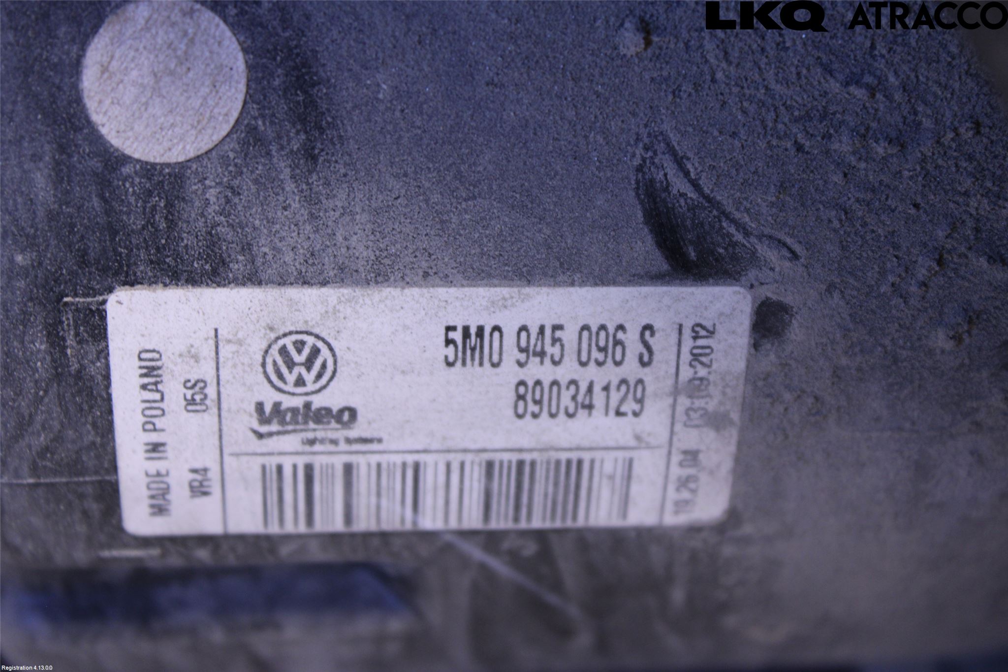 Volkswagen VW GOLF PLUS/CROSS GOLF 04-14 Baklykt Høyre