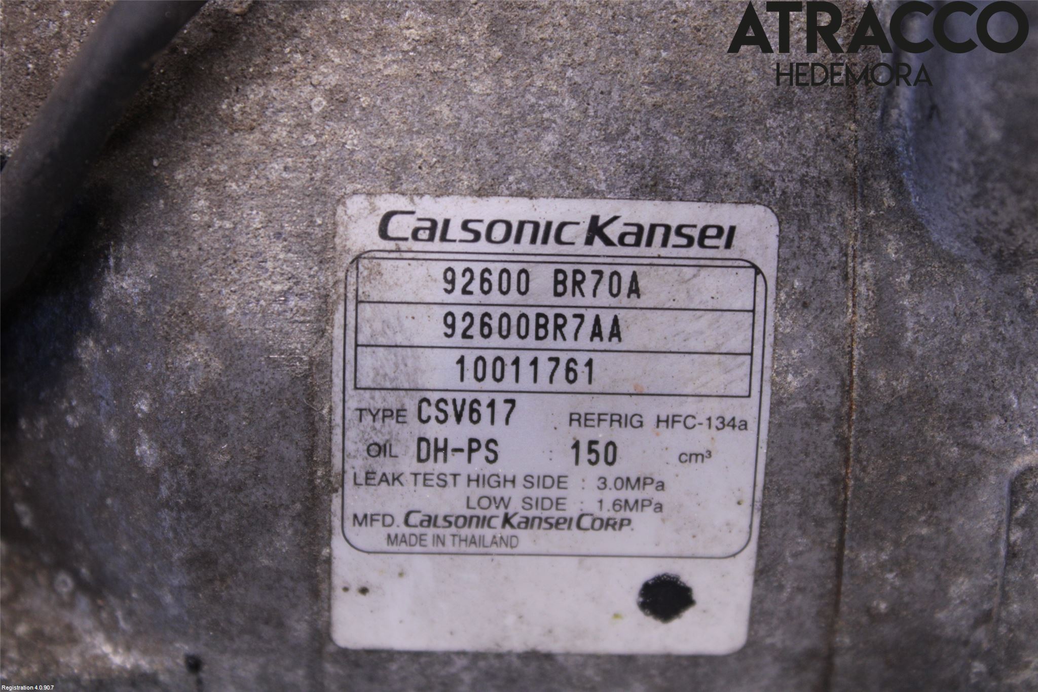 Nissan QASHQAI 10-14 Varme Ac Kompressor