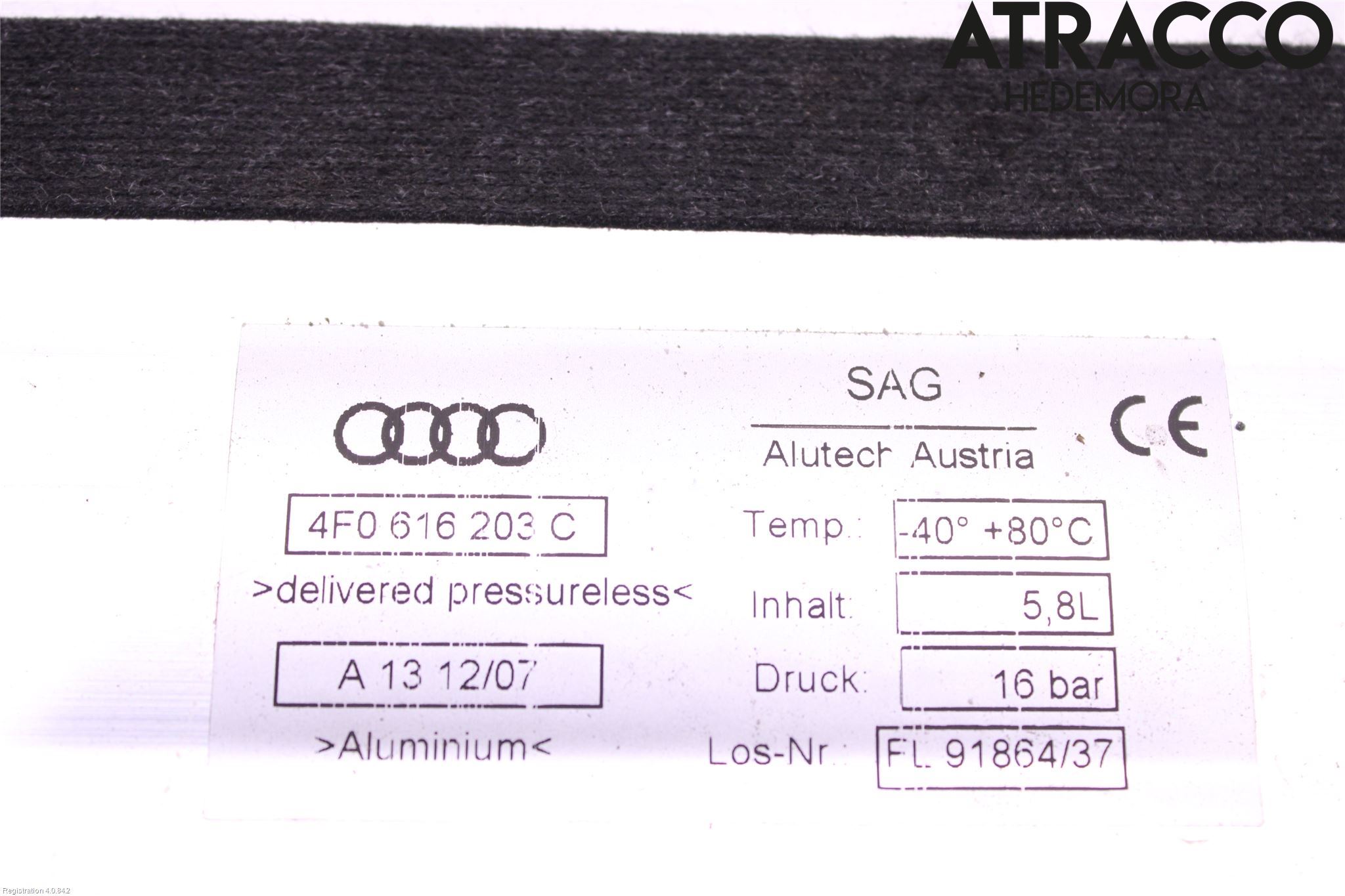Audi ALLROAD 06-11 Fjæring Kompressor Støtd-Fjæri