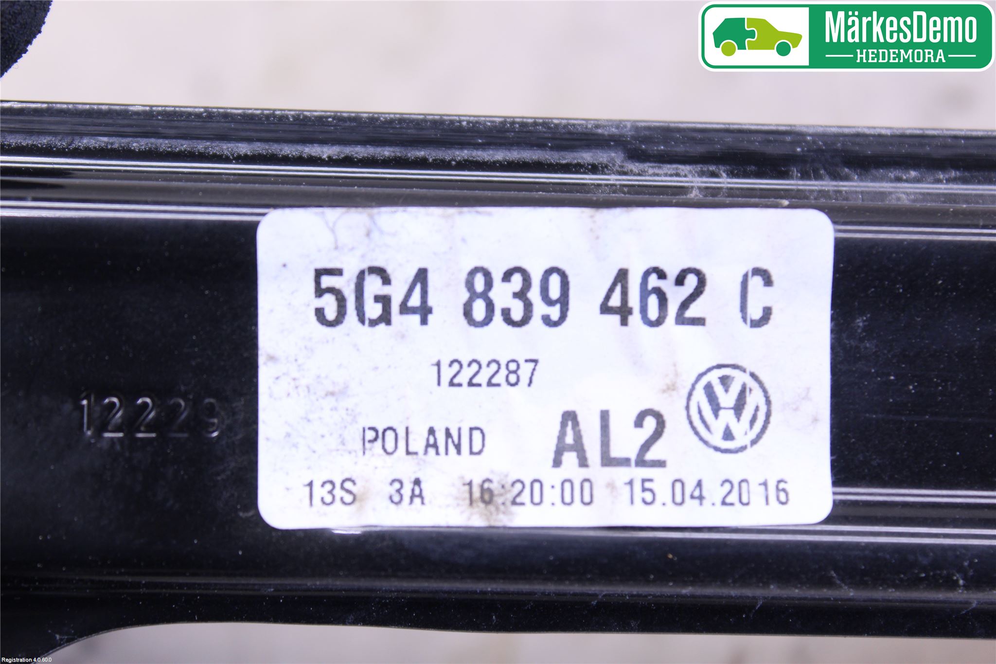 Volkswagen VW GOLF / E-GOLF VII 13-20 Vindusheis El Komp