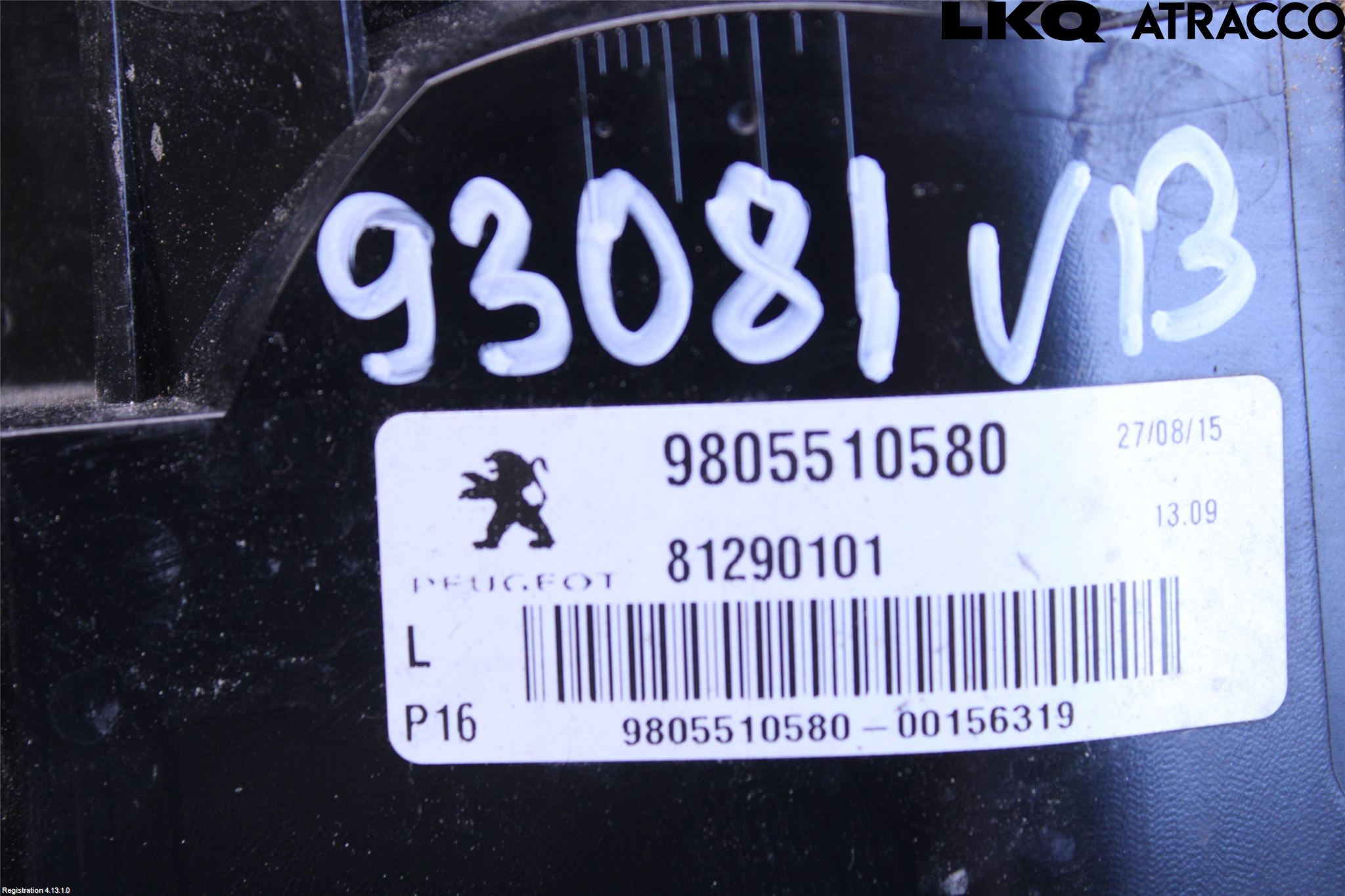 Peugeot 3008 09-16 Baklykt Venstre