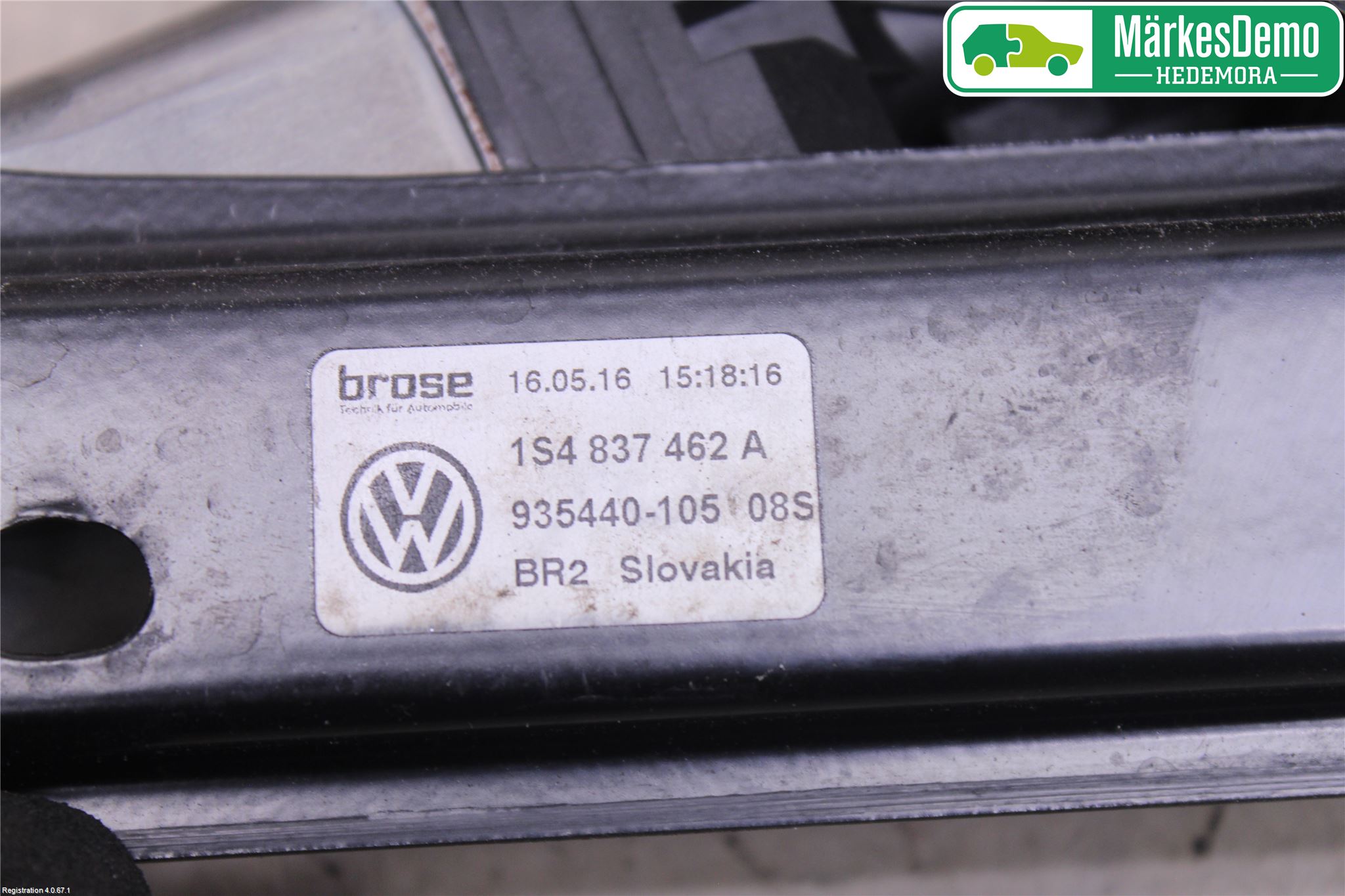 Volkswagen VW UP! / E-UP! Vindusheis El Komp