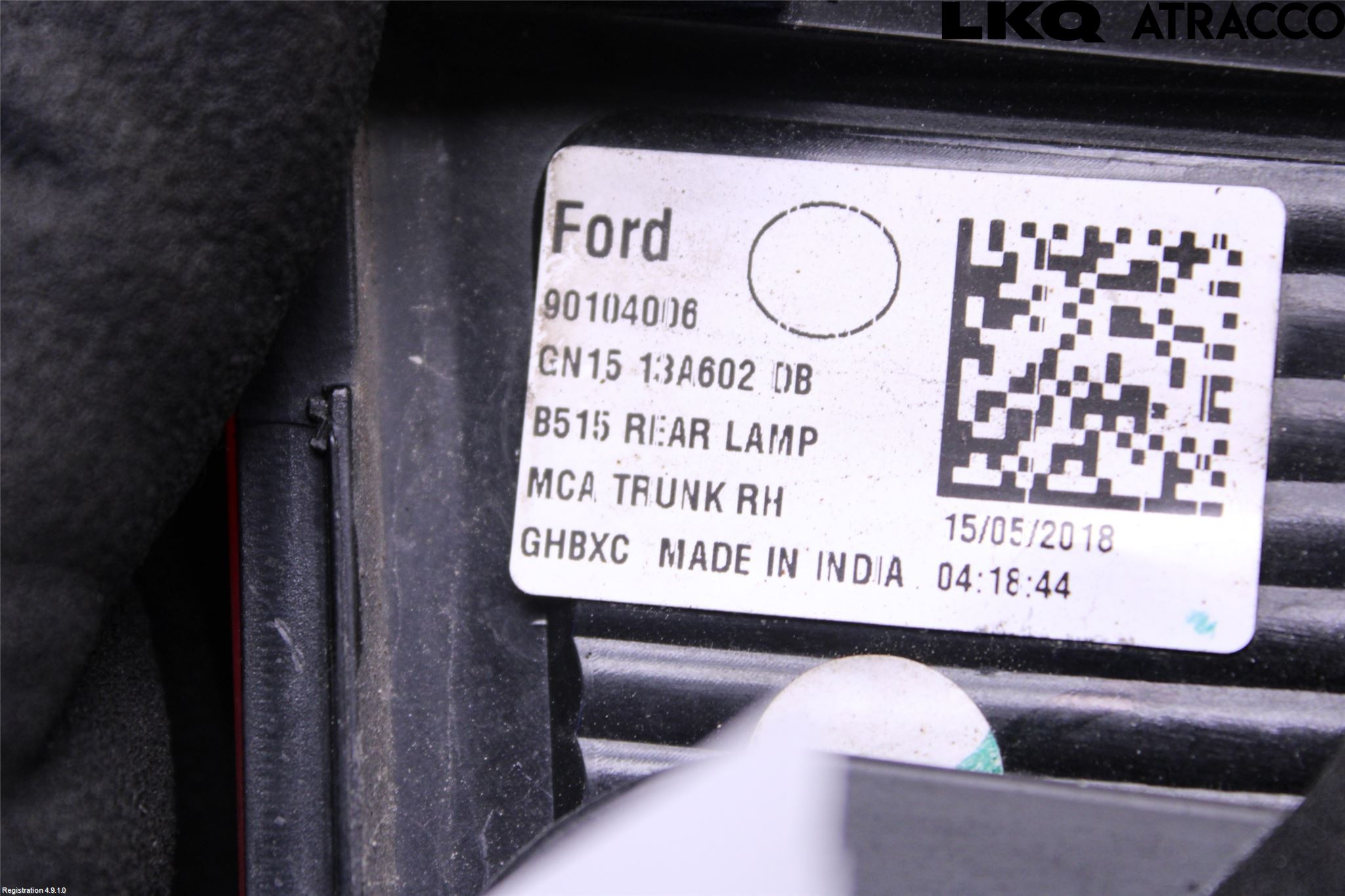 Ford ECOSPORT 17- Baklykt Høyre  På Luke(Indre)