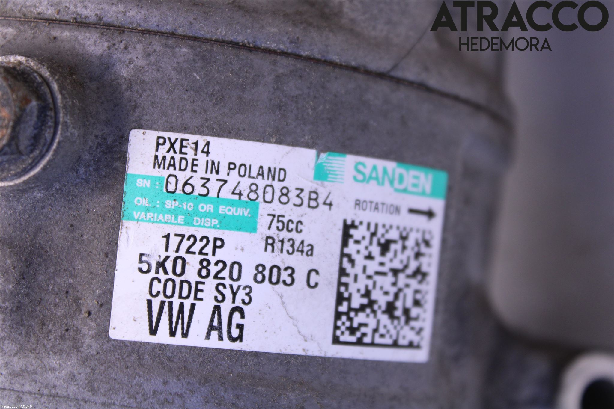 Skoda YETI Varme Ac Kompressor