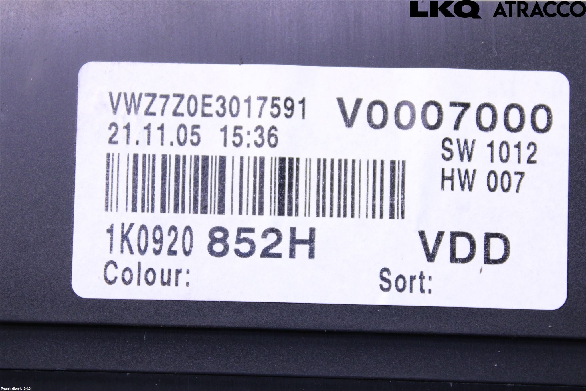Volkswagen VW GOLF V 04-09 Instr Kombinert