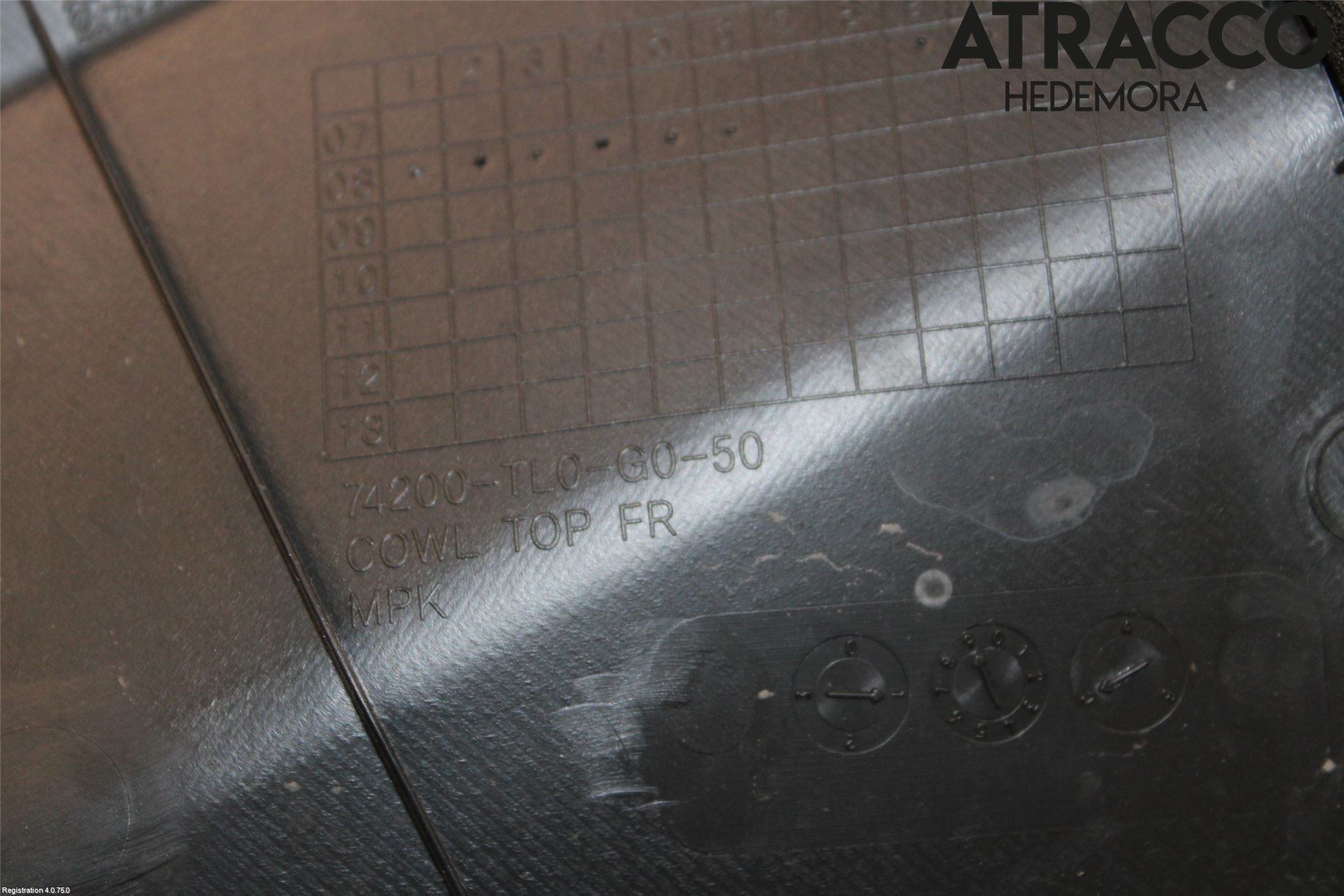 Honda ACCORD    08- Visker Deksel-Grill-Under Frr