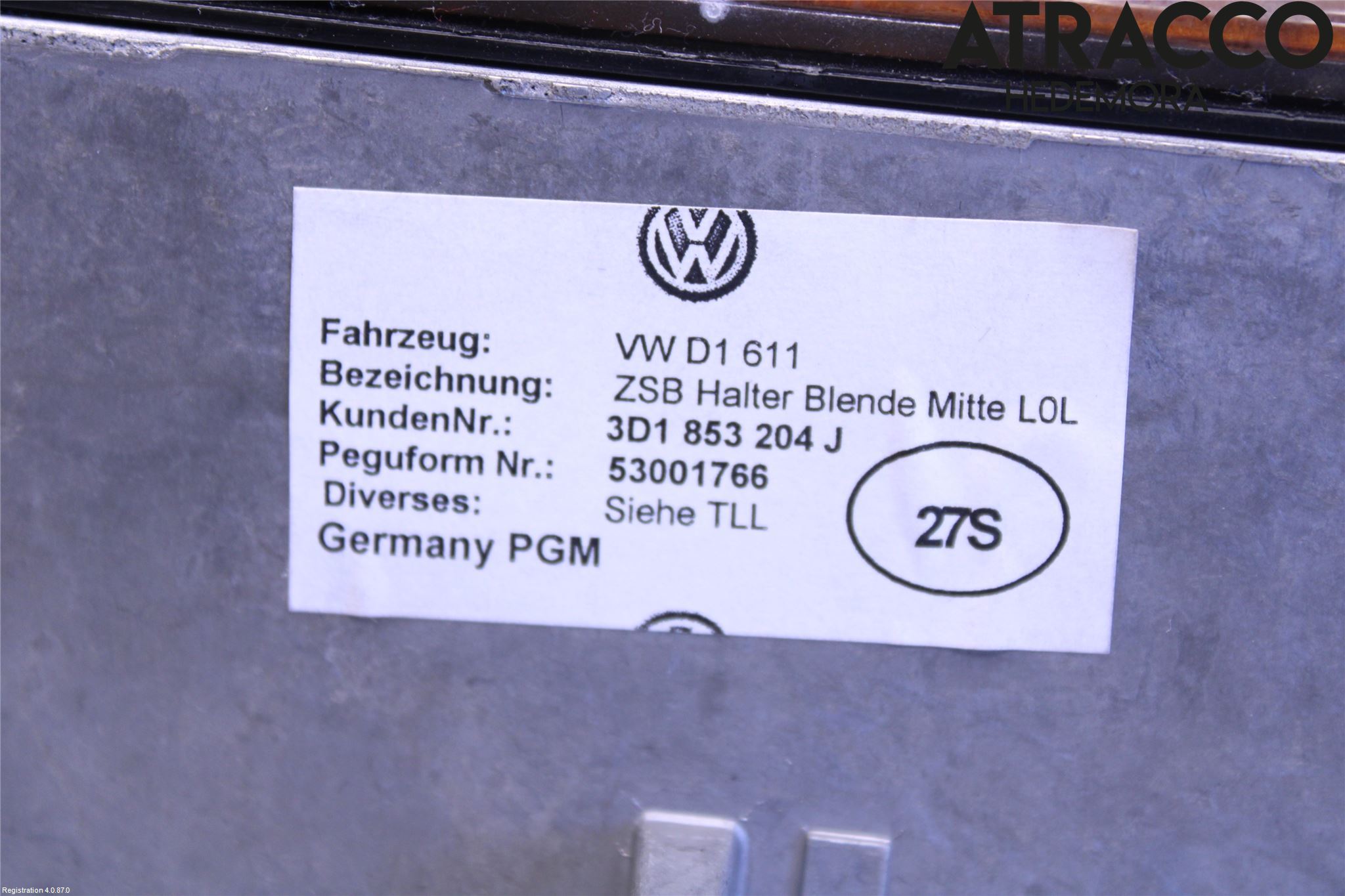 Volkswagen VW PHAETON Dashbord Kanal - Dyse