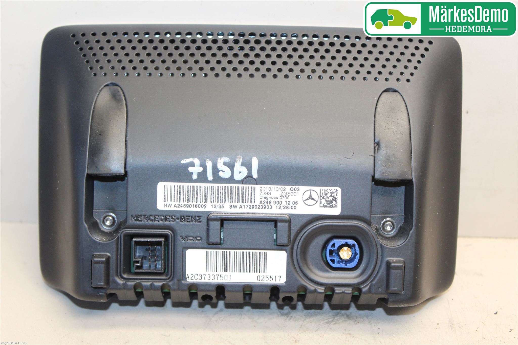 Mercedes-Benz MB A-KLASS (W176) 13-18 Instr Skjerm Dvd-Gps-Ac-Tlf