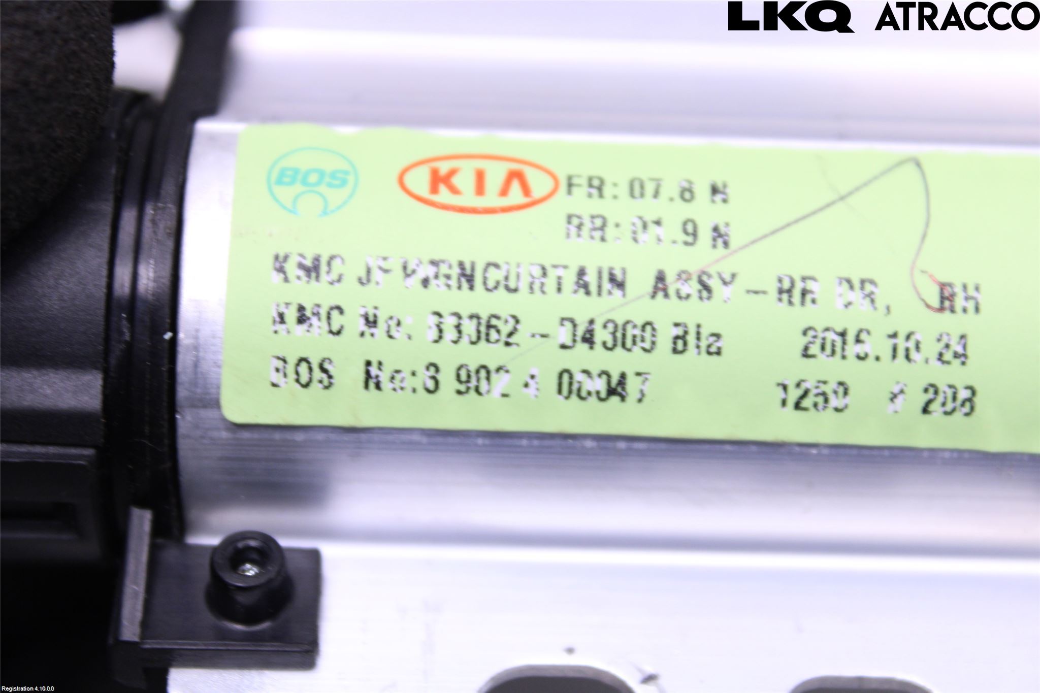 Kia OPTIMA 16-20 Innr Innsyn Beskytelse Stv