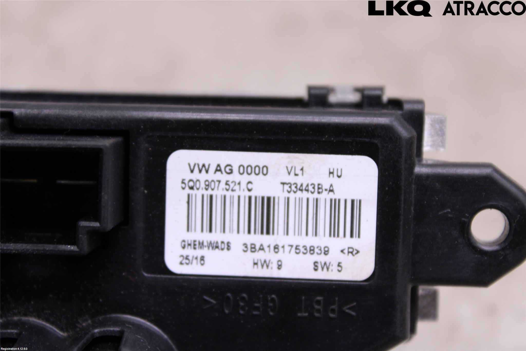 Volkswagen VW GOLF / E-GOLF VII 13-20 Varmeapparat Viftemotstand
