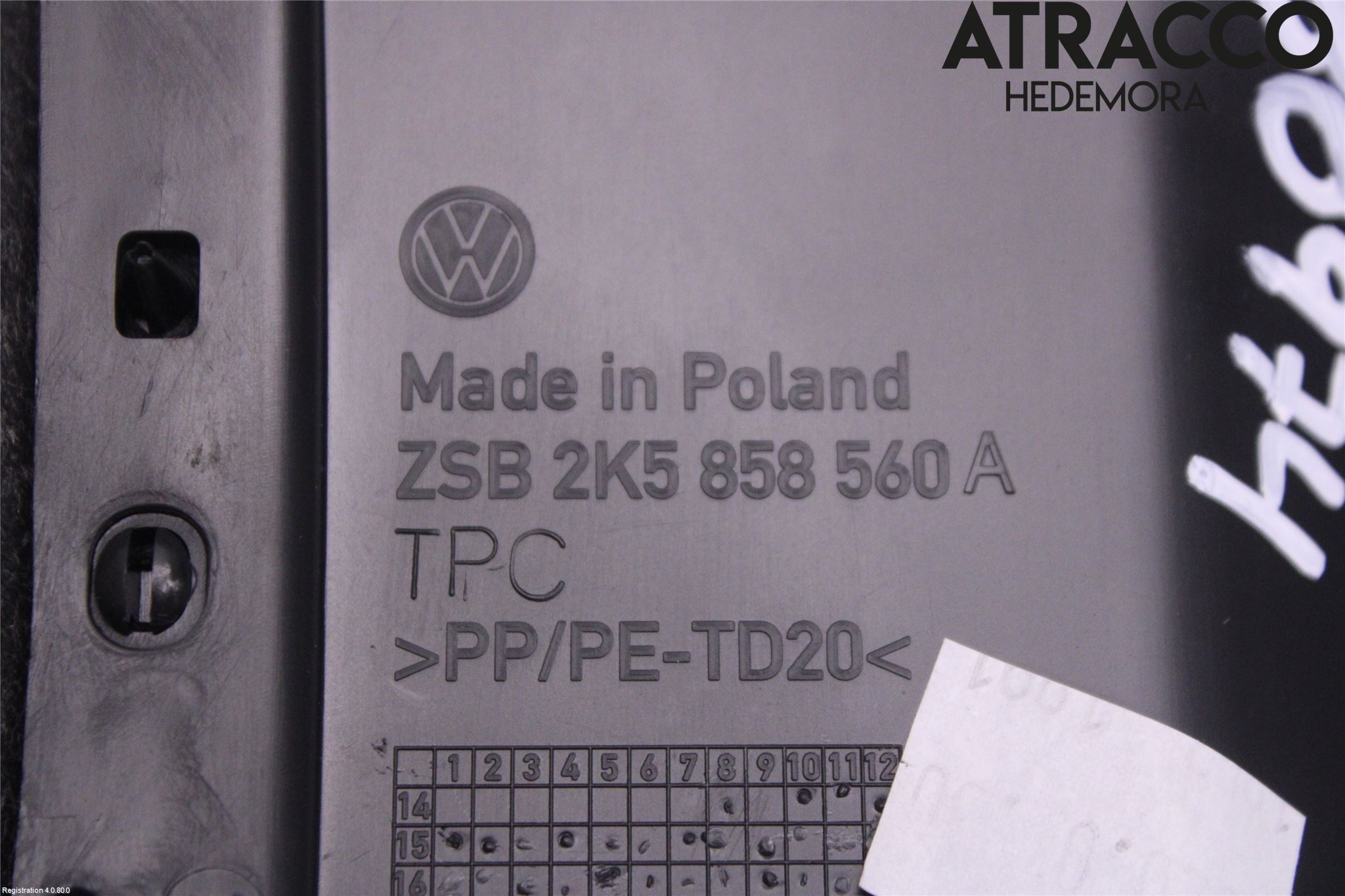 Volkswagen VW CADDY 16-20 Rattdeksel - Deksler