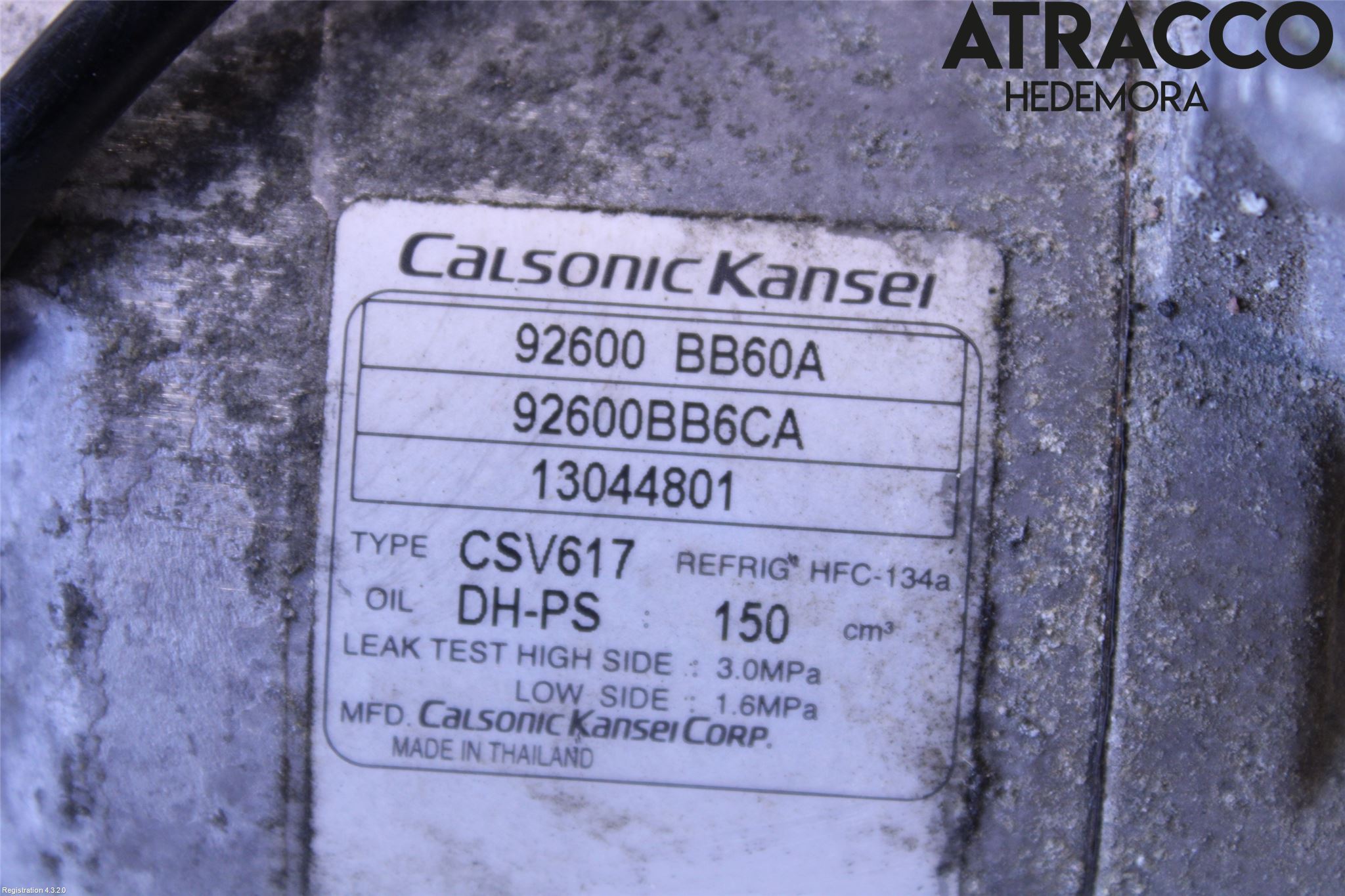 Nissan QASHQAI+2  10-14 Varme Ac Kompressor