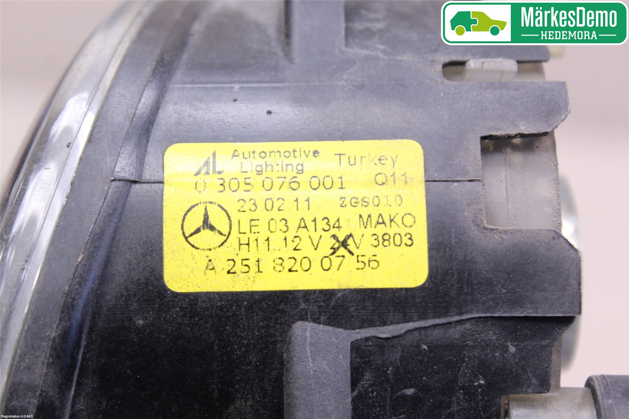 Mercedes-Benz MB B-KLASS (W245) 05-12 Frontlykt-Kurve-Tåkelys