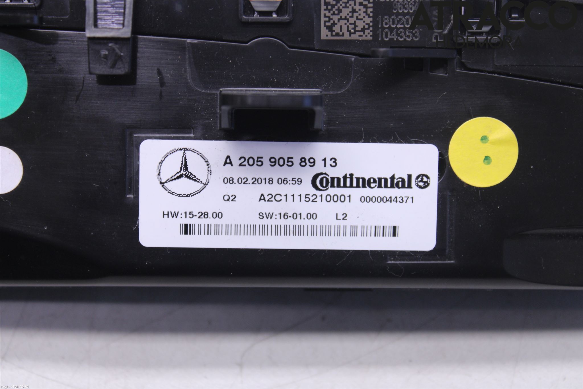 Mercedes-Benz MB GLC-KLASS (X253/C253) 15-22 Varme Ac Betjening-Display
