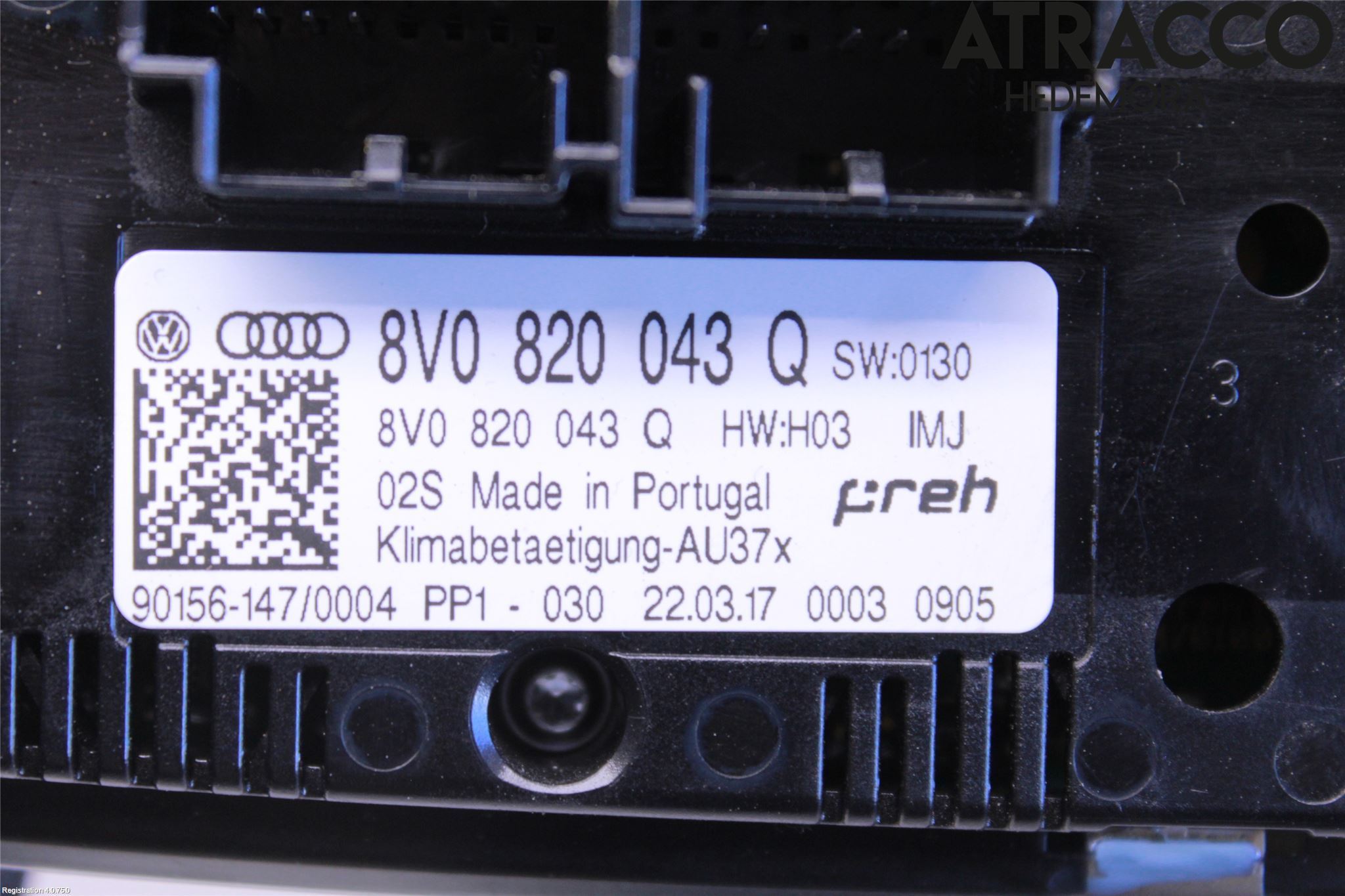 Audi A3/S3 8V 13-20 Varme Ac Betjening-Display