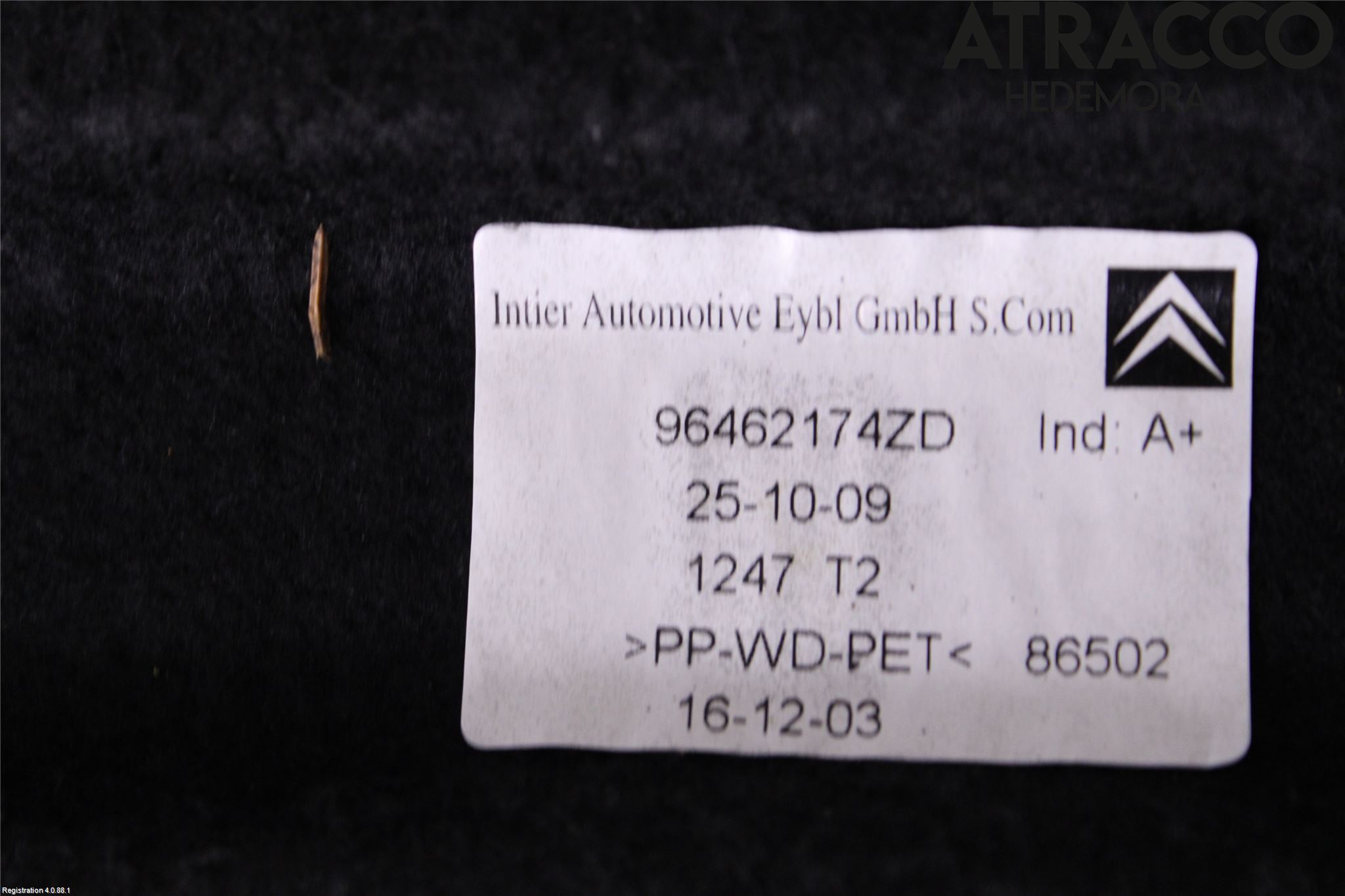 Citroen C4 I   05-10 Innr Hattehylle